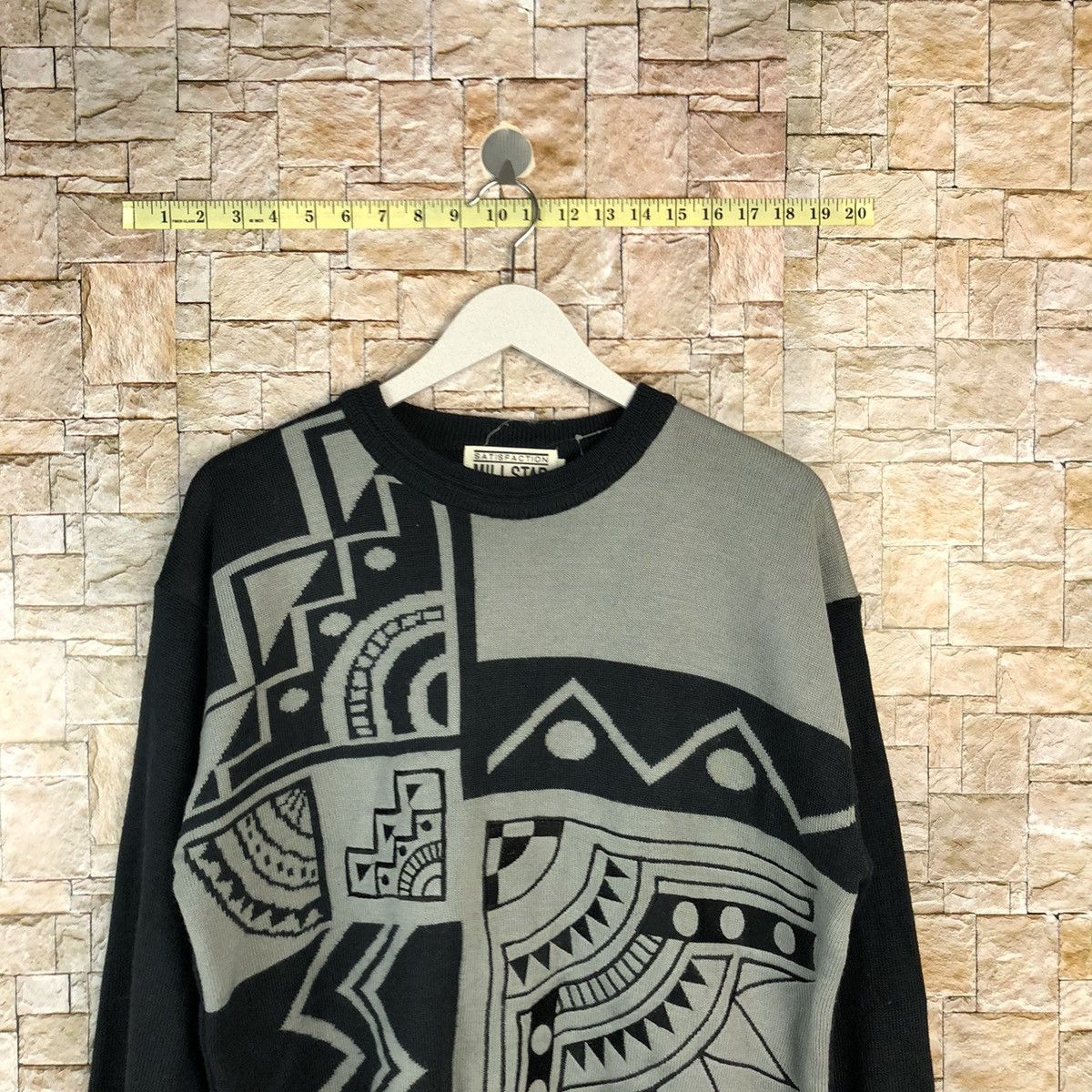Homespun Knitwear Mill Star Grey art sweatshirt Knitwear #A1113 Size US L / EU 52-54 / 3 - 2 Thumbnail