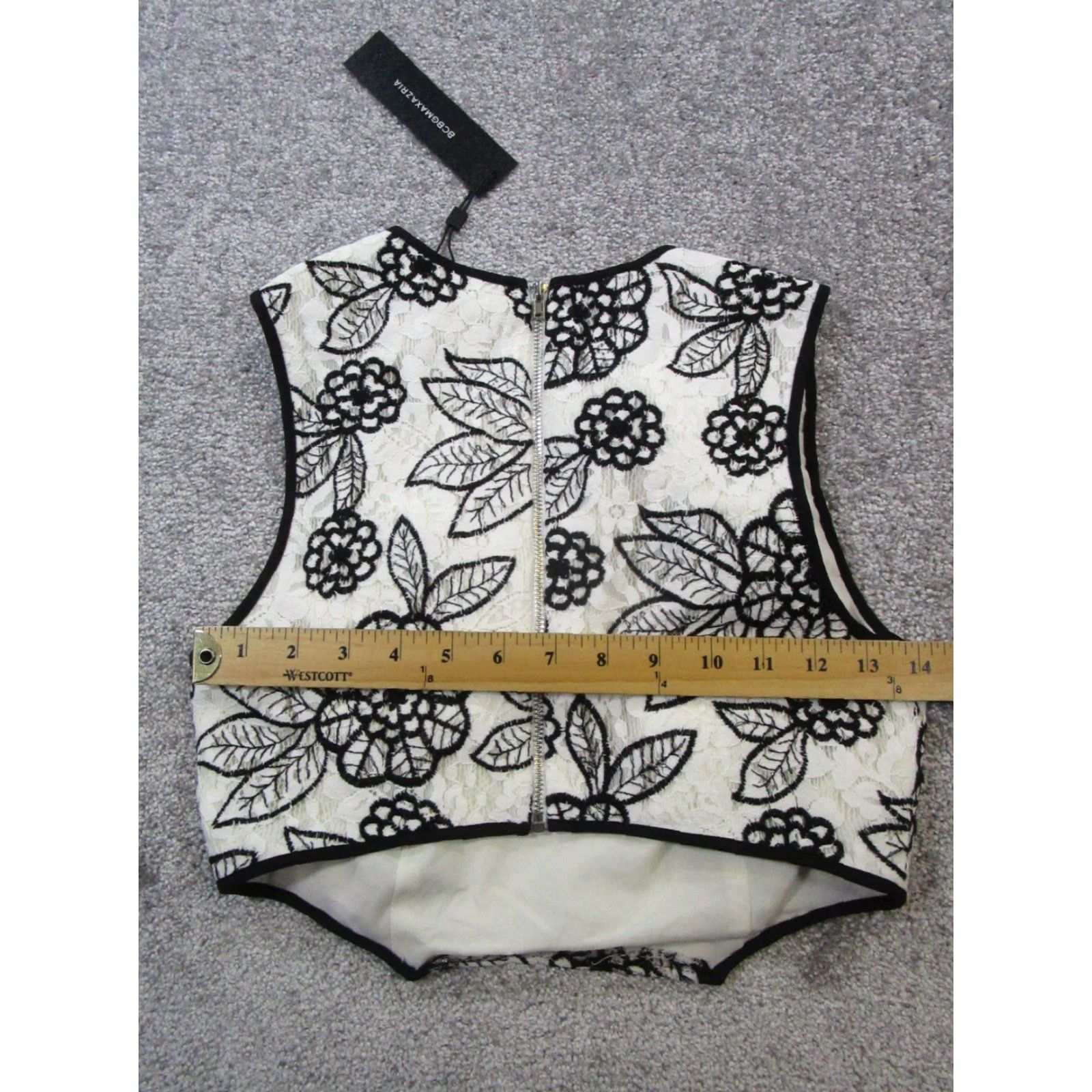 Bcbgmaxazria Bcbgmaxazria Tank Womens 0 White Black Floral Lace New Size XS / US 0-2 / IT 36-38 - 5 Thumbnail