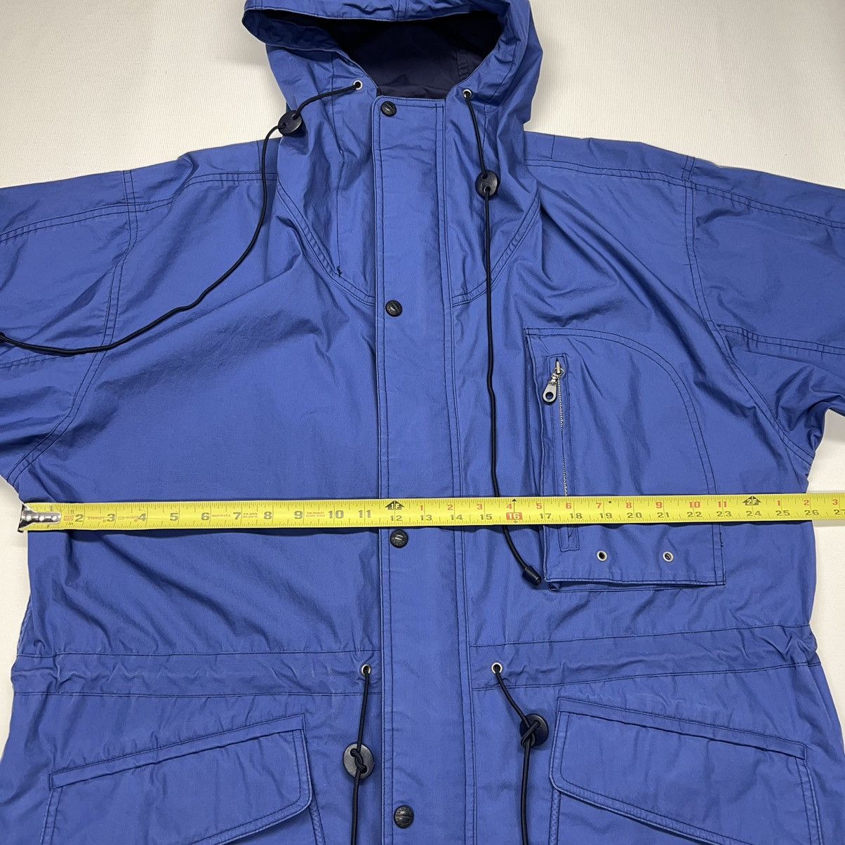 London Fog × Vintage VTG London Fog Jacket Blue Pocket Hood Zip Long Coat Towne Size US L / EU 52-54 / 3 - 19 Thumbnail
