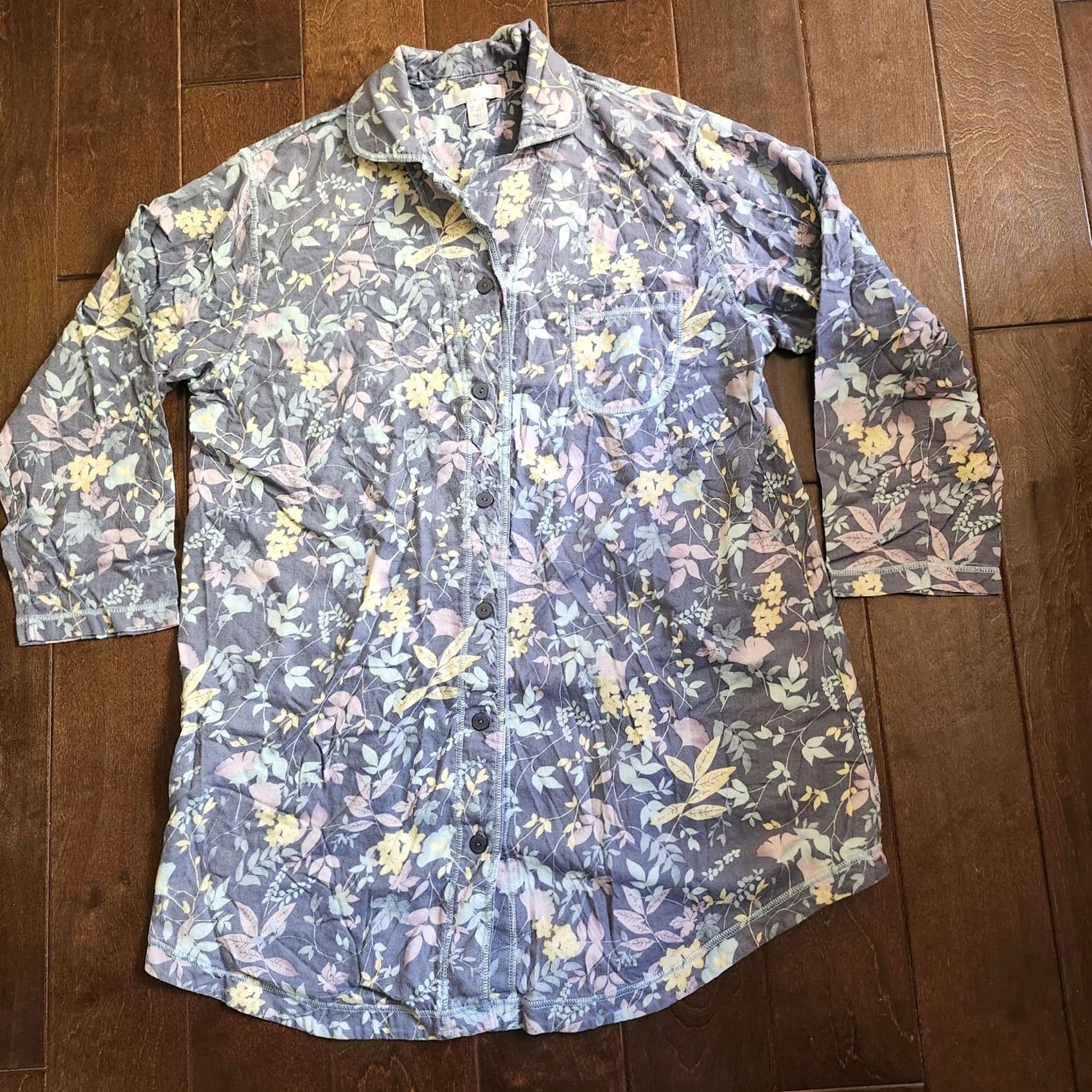 Vintage Carole Hochman Womens L Women Sleepwear Pajamas Floral Button Size Size ONE SIZE - 2 Thumbnail