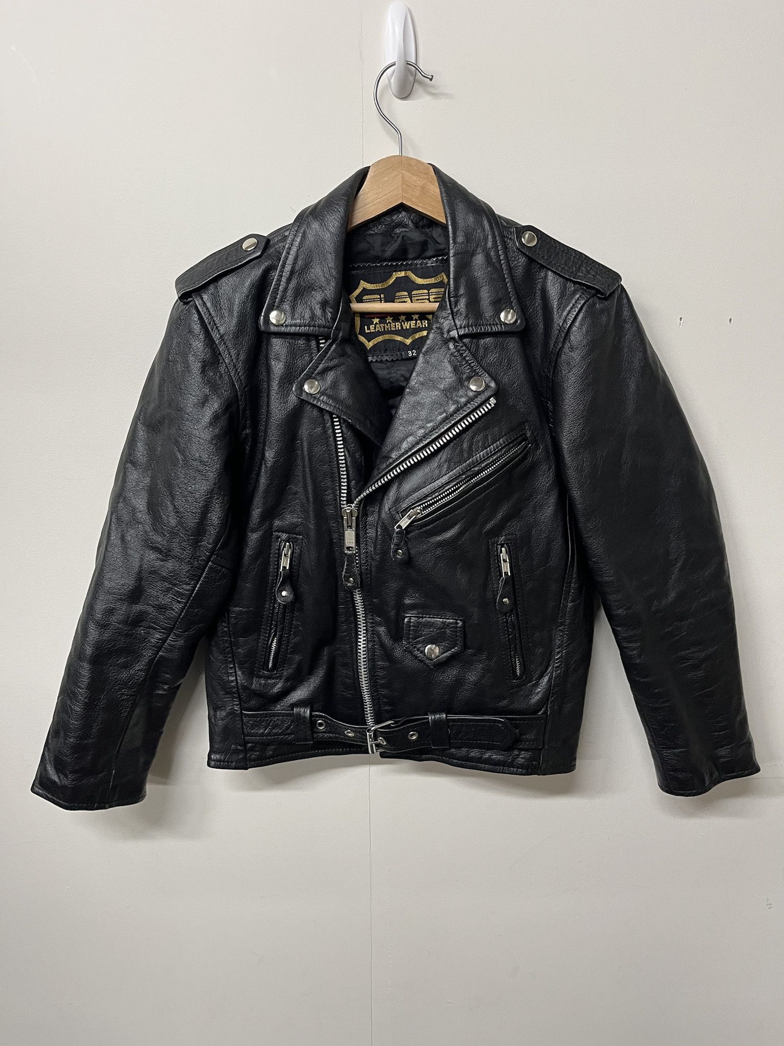 Leather × Vintage × Wilsons Leather Vintage 1990s Leather Perfecto Style Motorcycle Jacket Size XS Size US XS / EU 42 / 0 - 1 Thumbnail