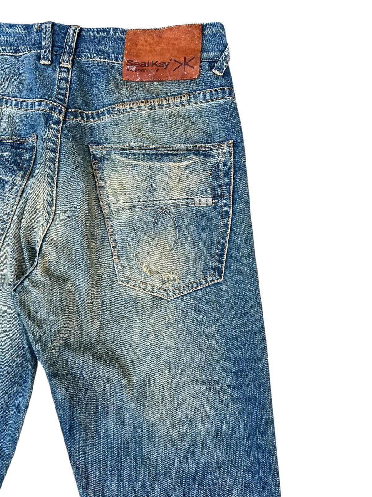 Vintage Mud Wash Dirty Denim Vintage Seal Kay Rips Distress Jeans Size US 28 / EU 44 - 19 Thumbnail