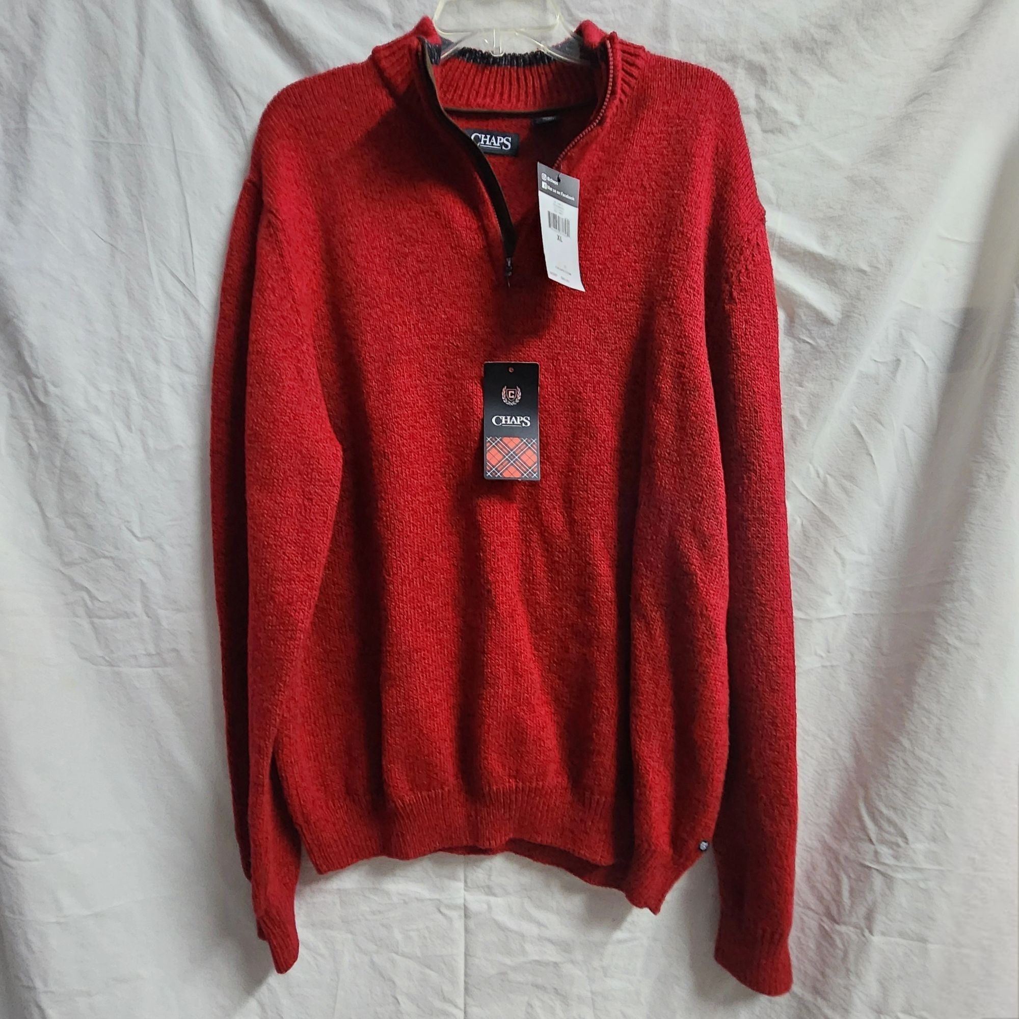 Chaps Chaps Mens Knit Caridgan Sweater Classic Half Zip Mock Turtl Size US XL / EU 56 / 4 - 1 Thumbnail