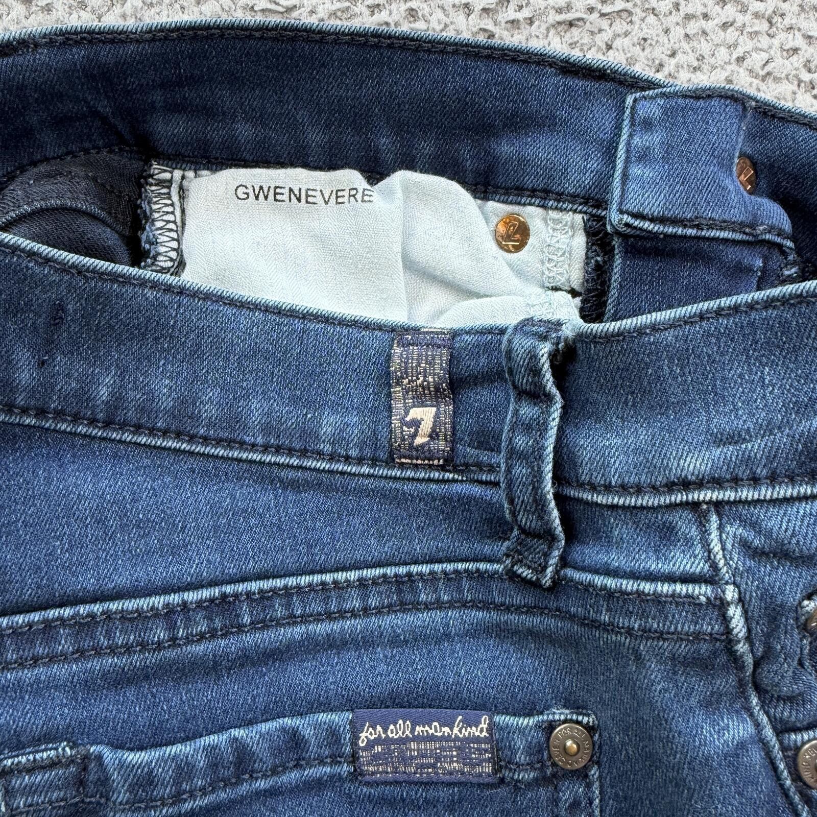 7 For All Mankind 7 For All Mankind Gwenivere Skinny Jeans Womens 24 Blue Size 24" / US 00 / IT 34 - 5 Thumbnail