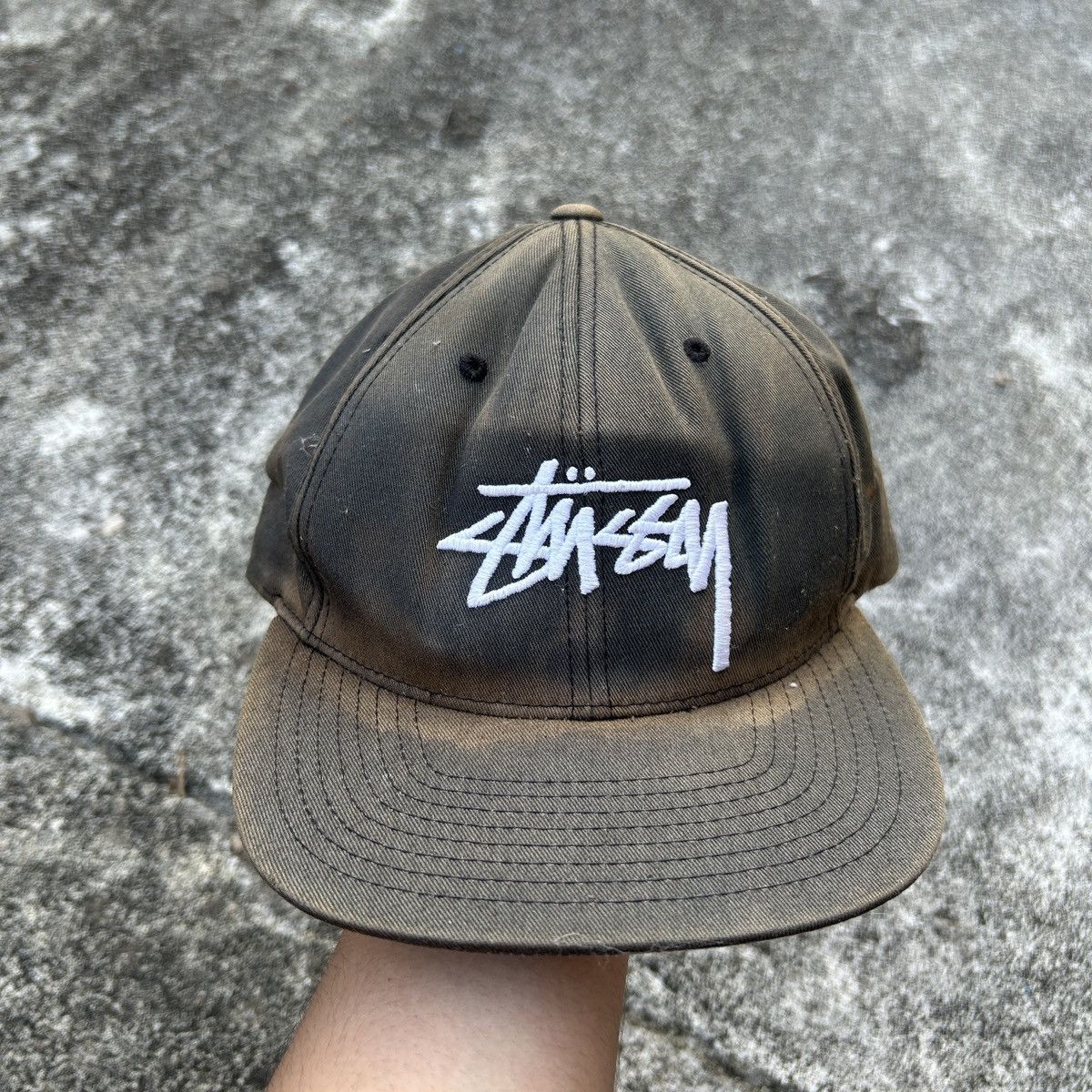 Stussy × Vintage Vintage thrashed Faded Stussy Hats Size ONE SIZE - 1 Thumbnail