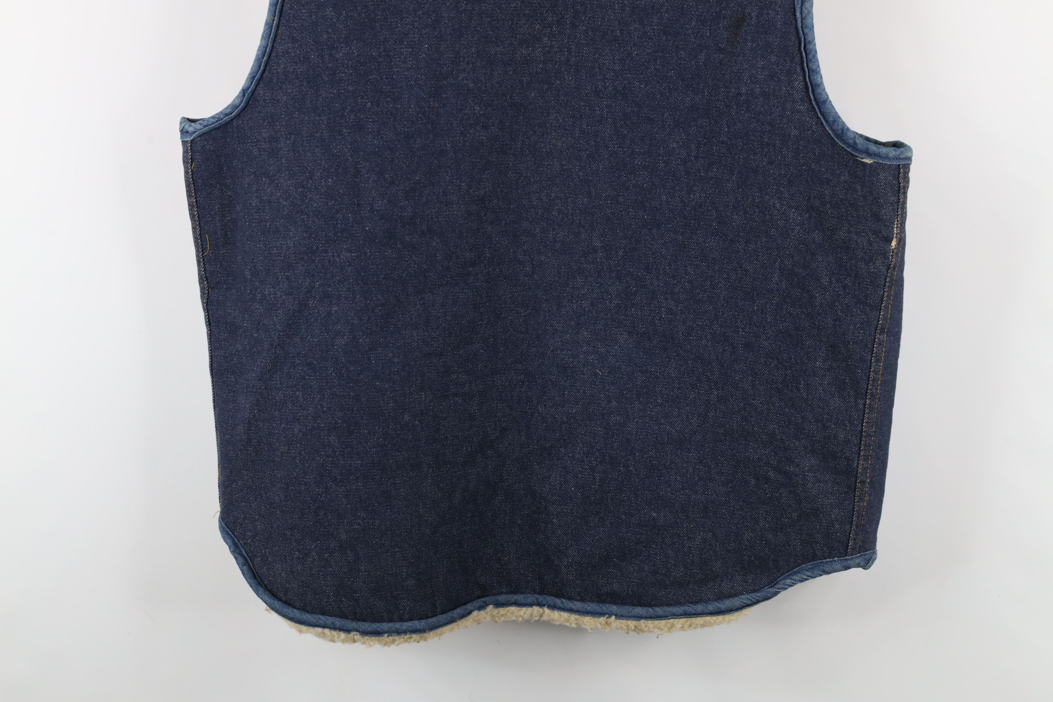 Vintage Vintage 70s Streetwear Fleece Lined Denim Vest Jacket USA Size US XL / EU 56 / 4 - 13 Thumbnail