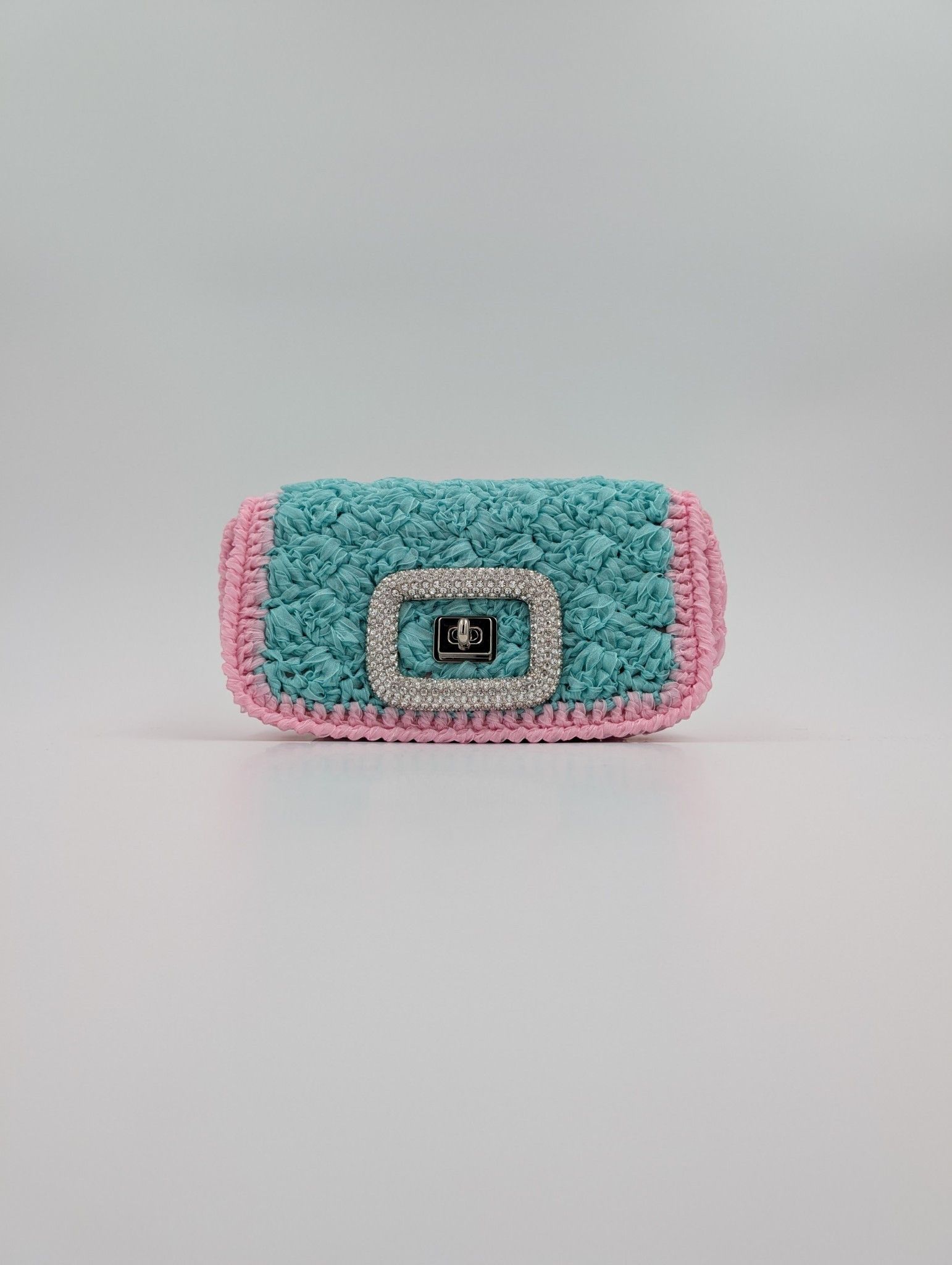 Roger Vivier Pink And Mint Viv Choc Mini Bag Size ONE SIZE - 6 Thumbnail