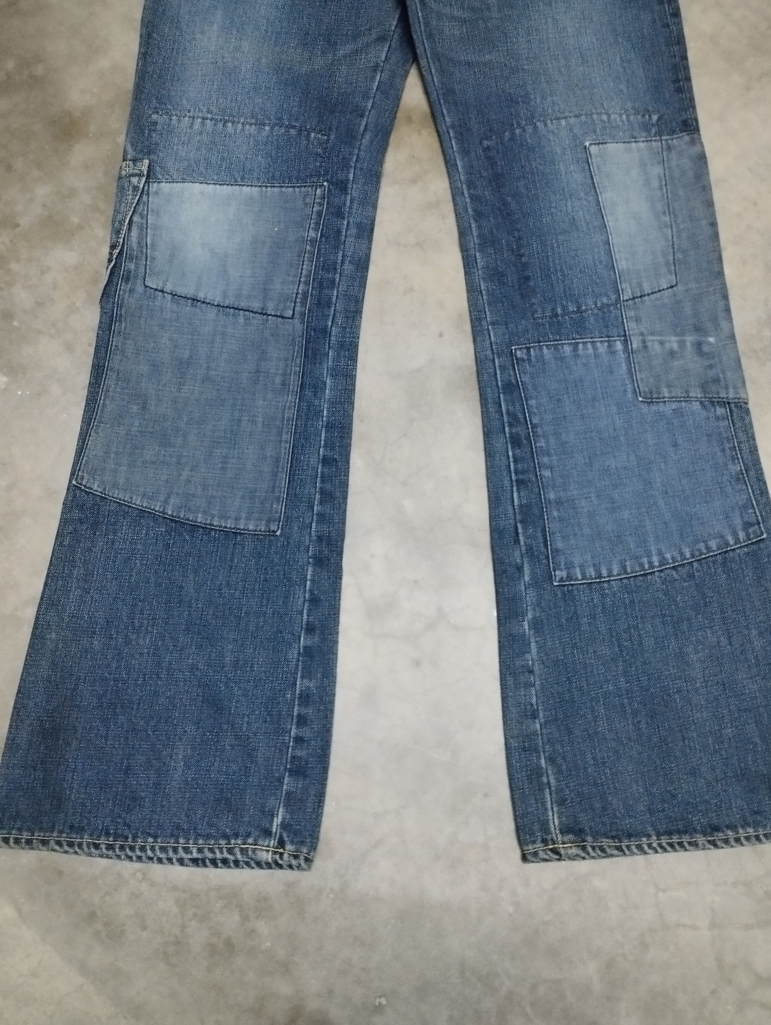 Tornado Mart Flare Jeans Made In Jpn Patchwork Branch Dept Bootcut Jean Size US 27 - 4 Thumbnail