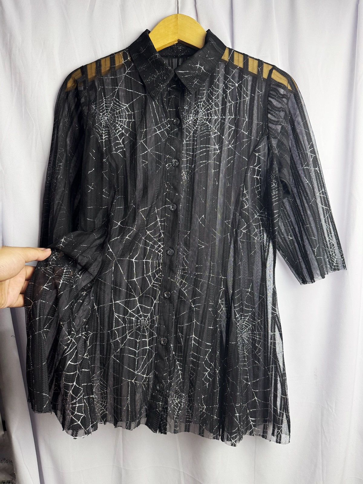 Hysteric Glamour × If Six Was Nine × Japanese Brand Spider Japanese Gothic Button Shirt ifsix style Size US S / EU 44-46 / 1 - 1 Thumbnail