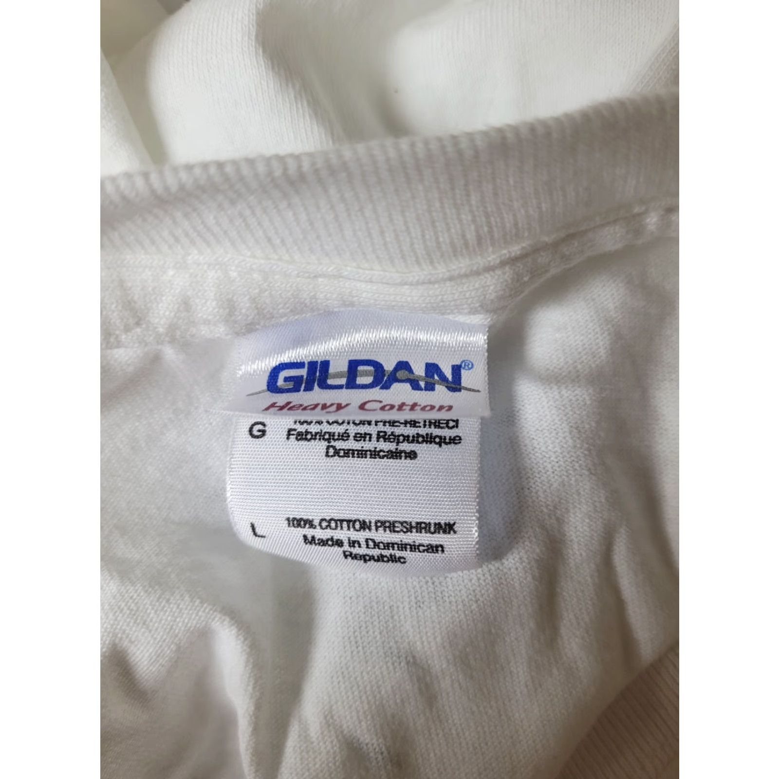 Gildan VTG Rick's American Cafe T Shirt Large White Mens Cotton Crew Neck Short Sleeve Gildan 100% T-Shirt Bars College Restaurants 90s? Size US L / EU 52-54 / 3 - 4 Thumbnail