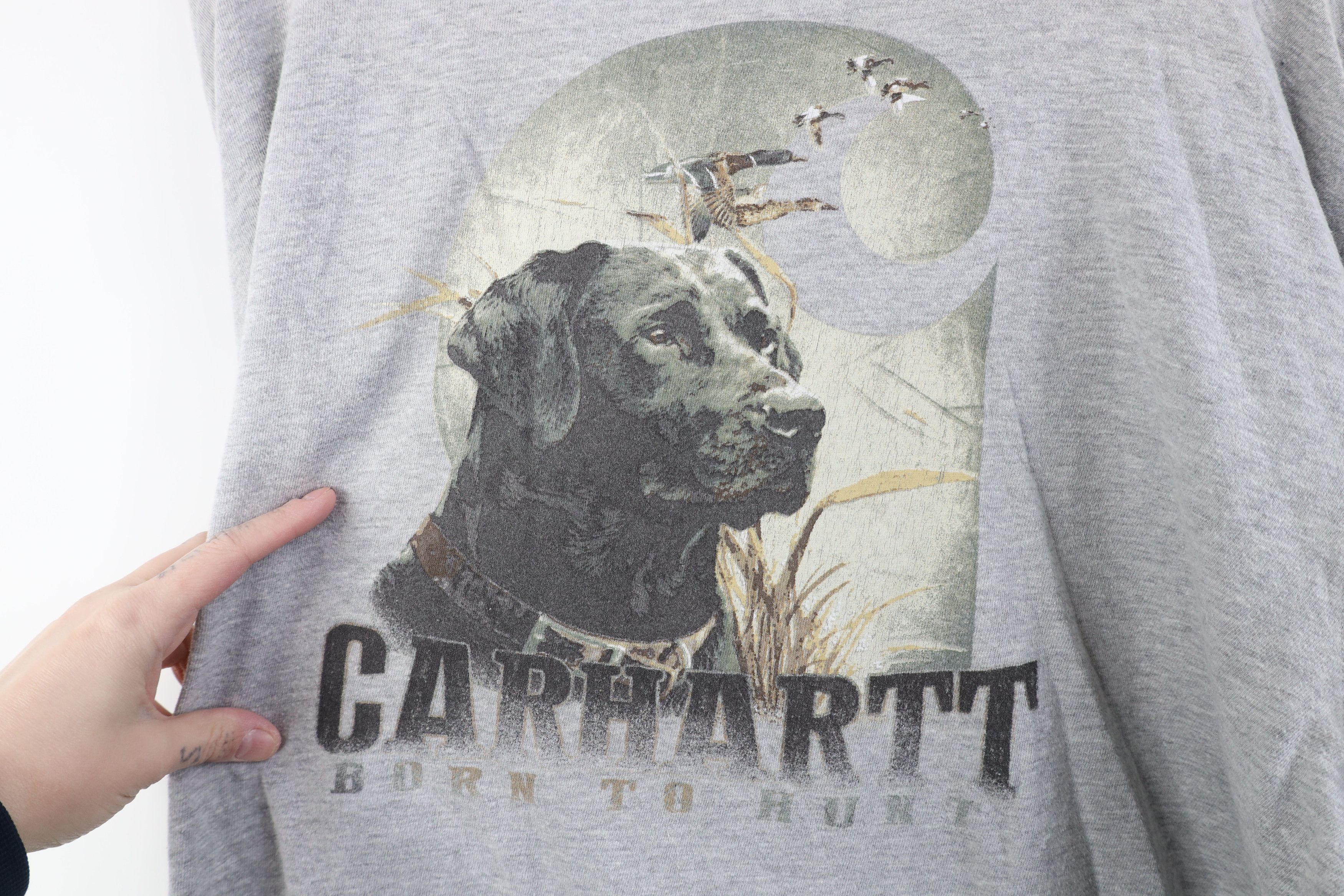 Carhartt Vintage Y2K Carhartt Spell Long Sleeve T-Shirt Heather Gray Size US XL / EU 56 / 4 - 12 Thumbnail