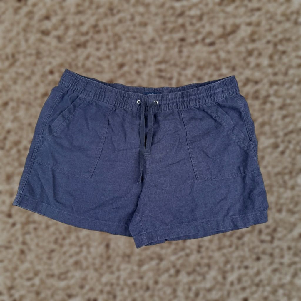 Nautica Nautica Womens Shorts Chino 40 Blue Linen Cotton Blend Stretch Pockets Zip Beach 40x5 Womens Size 27" / US 4 / IT 40 - 1 Thumbnail