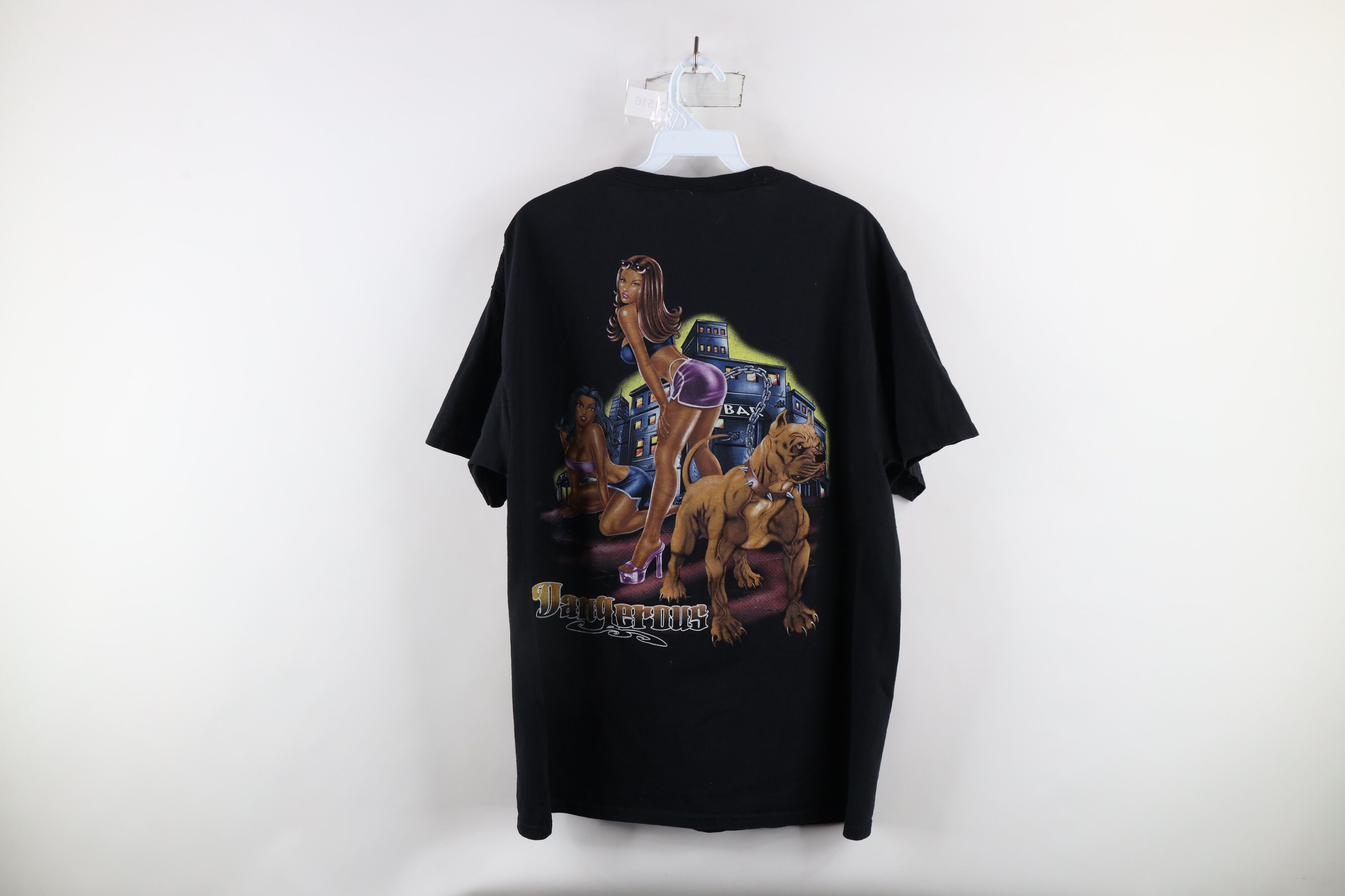 Vintage Vintage Y2K Streetwear angerous Pitbull Pinup Girl T-Shirt Size US L / EU 52-54 / 3 - 9 Thumbnail
