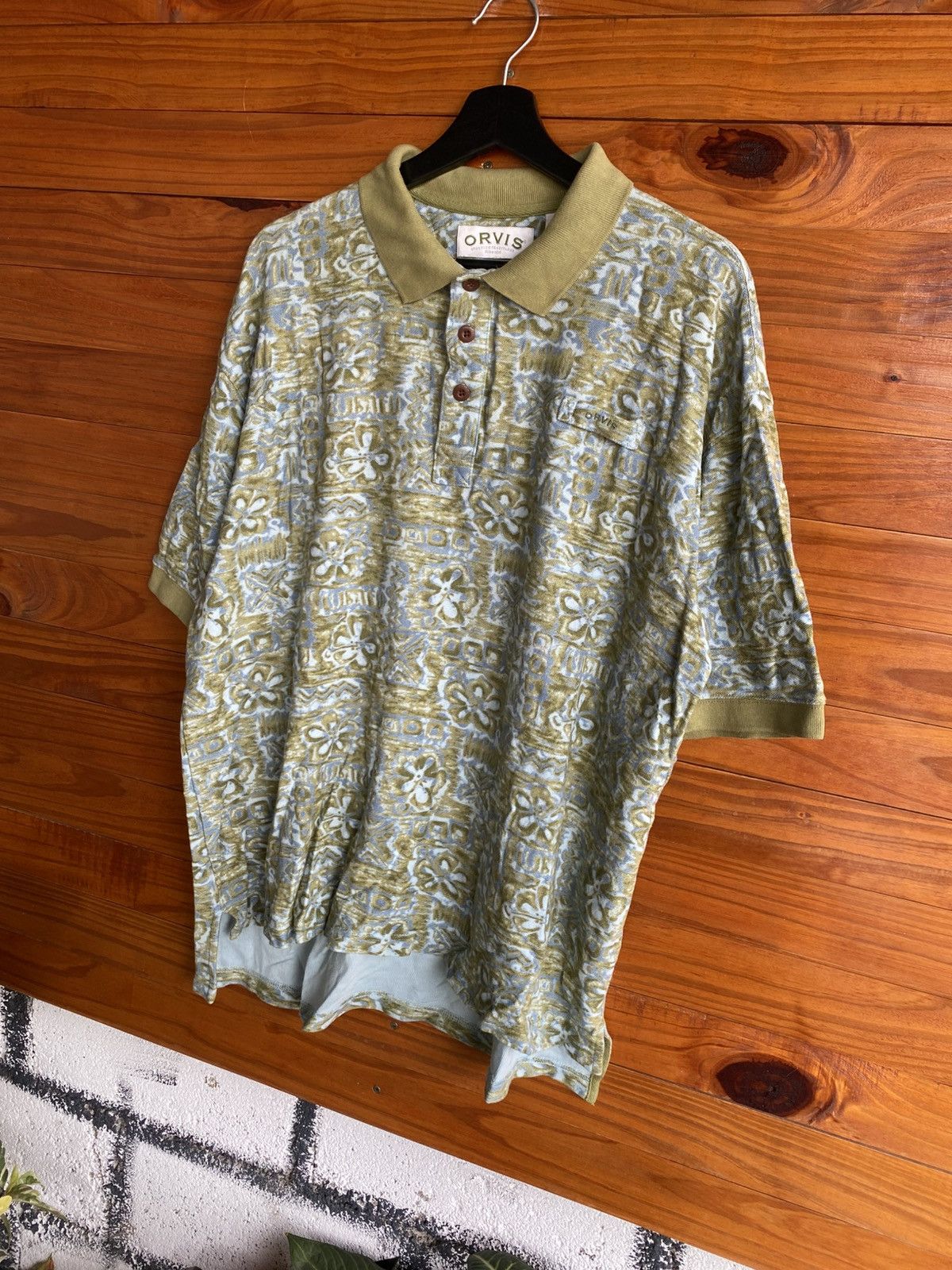 Orvis Vintage Orvis Pattern Polo Shirt Made in Macau Size US L / EU 52-54 / 3 - 5 Thumbnail