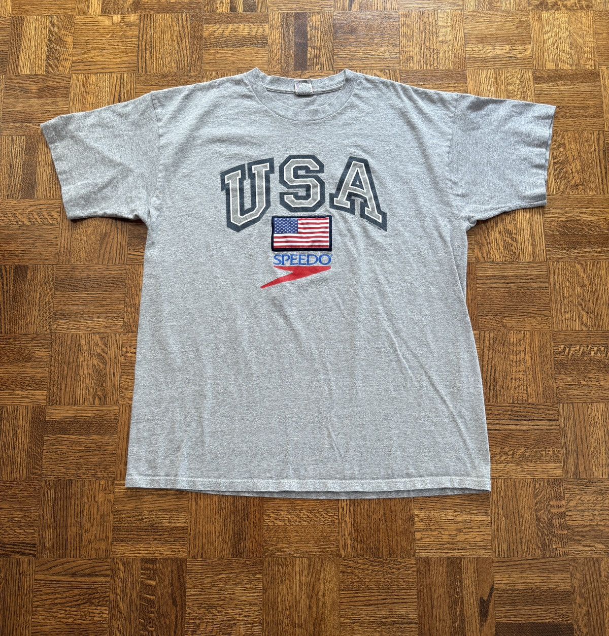 Speedo Vintage 90s Speedo USA Graphic Tee Size US XL / EU 56 / 4 - 1 Thumbnail
