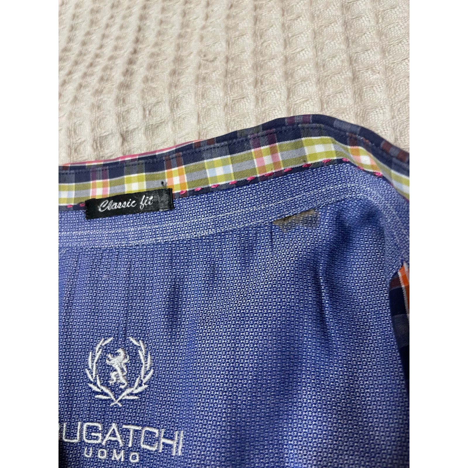 BUGATCHI Bugatchi Classic Fit Short Sleeve Multicolor Gingham Top XL Size US XL / EU 56 / 4 - 3 Thumbnail