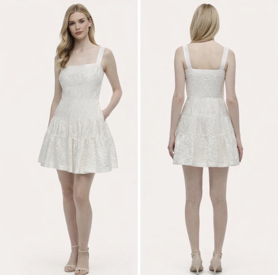 Jonathan Simkhai Simkhai Laila Tiered Jacquard Mini Dress/Size 0 Size XS / US 0-2 / IT 36-38 - 2 Thumbnail