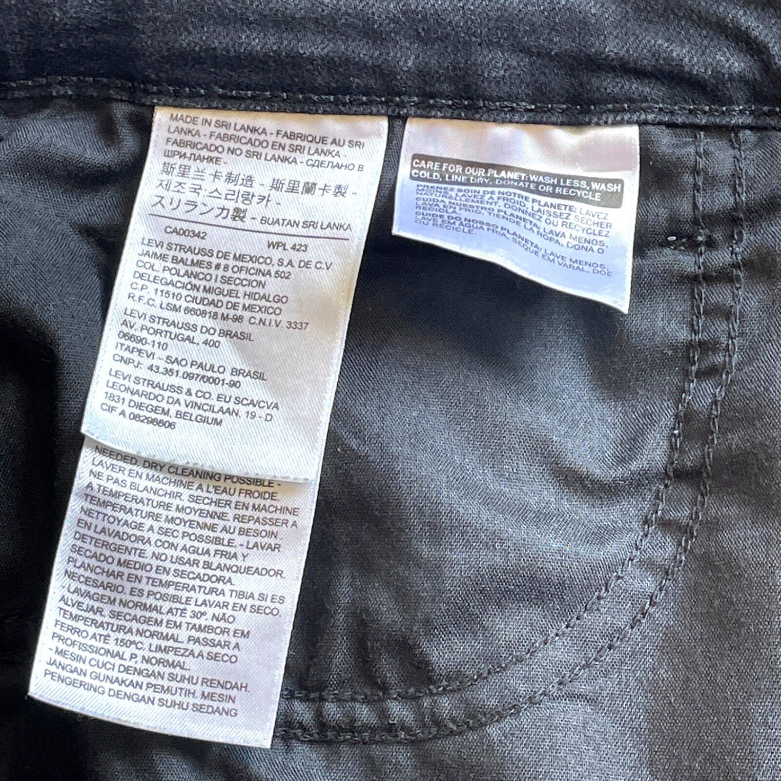 Levi's Levi’s 505 Women’s Black Jeans 16W 33x32 Straight CLEAN! Size 38" / US 16 / IT 52 - 7 Thumbnail