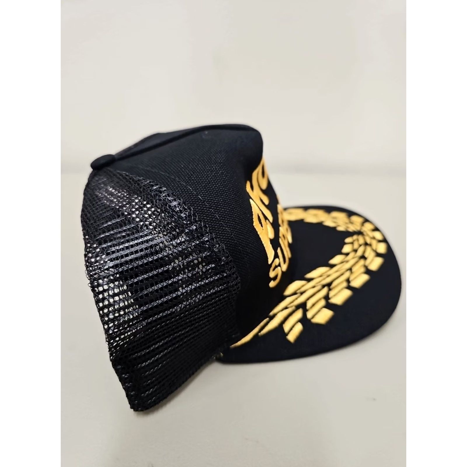 Rhude Rhude CANVAS SUPERCROSS Trucker Hat Cap BLACK Authentic NEW One Size Men Adjustable Cap Hat Size ONE SIZE - 2 Thumbnail