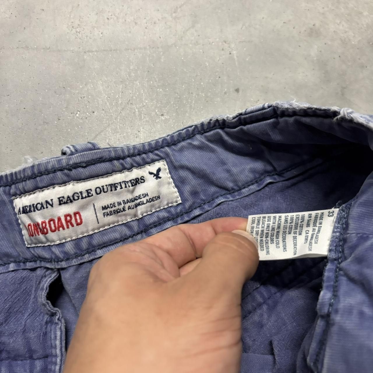 Japanese Brand × Vintage Crazy Vintage Y2K/2000s Baggy Faded Blue Skater Cargo Shorts! Size US 33 - 6 Thumbnail