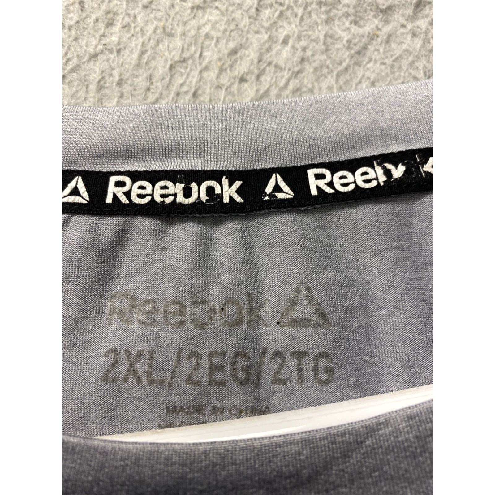Reebok Reebok Shirt Mens XXL Gray Short Sleeve Crew Neck - Cotton Blend Knit T-Shirt 117-28 Size US XXL / EU 58 / 5 - 4 Thumbnail