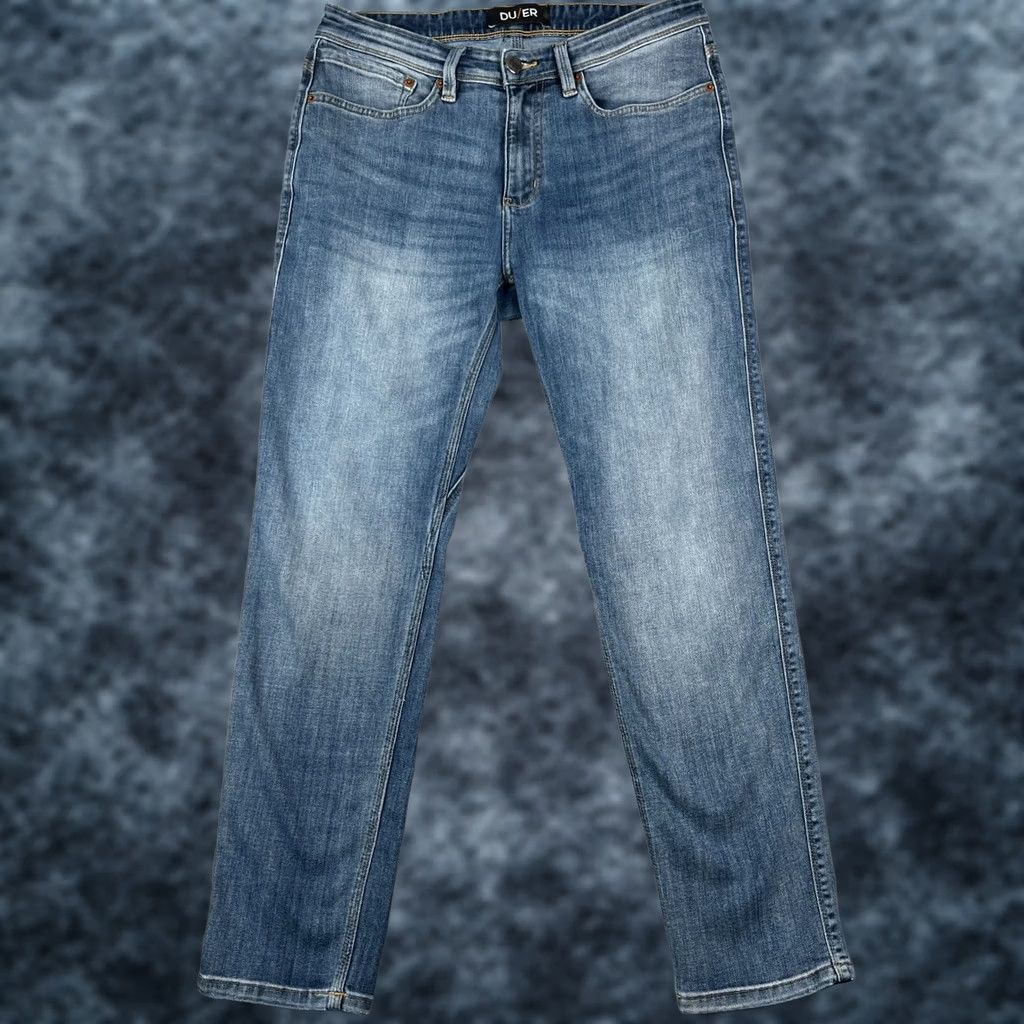 DUER DUER DU/ER L2X Slim Fit Jeans Mens 32x30 Blue Performance Stretch Denim Pants Size US 32 / EU 48 - 1 Thumbnail