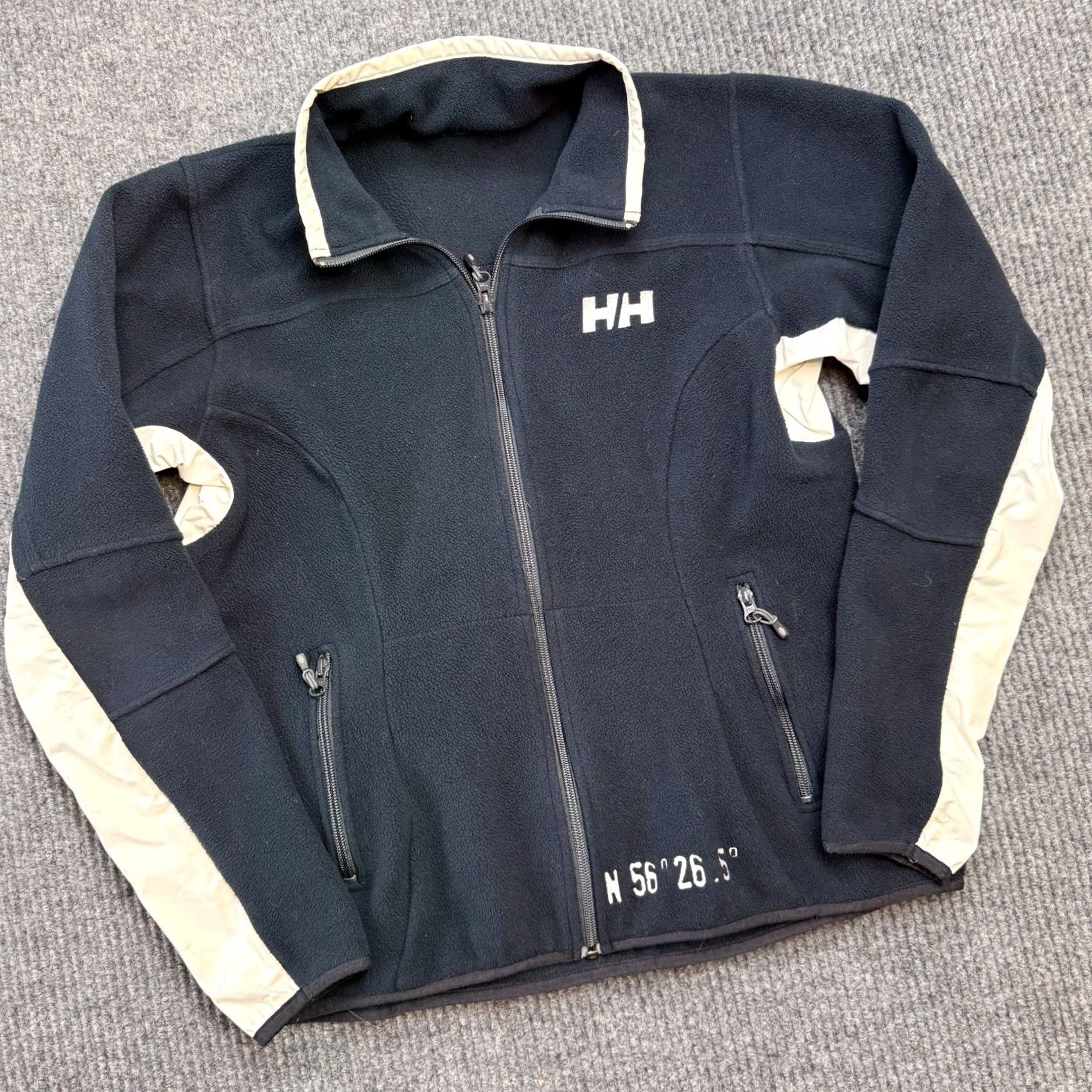 Helly Hansen Helly Hansen Jacket Women Medium Navy Blue White Fleece Full Zip Pockets Size M / US 6-8 / IT 42-44 - 2 Thumbnail