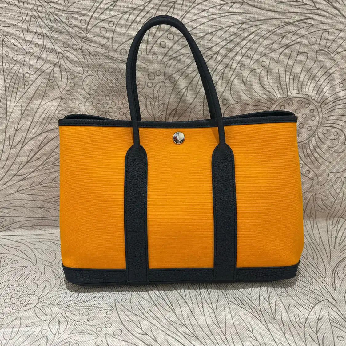 Hermes Hermes Garden Party 30 Jaune Soleil canvas Garden Party handbag silver hardware Size ONE SIZE - 1 Thumbnail