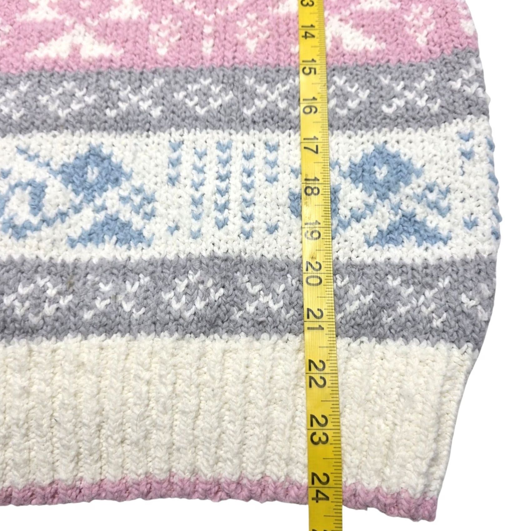 Vintage VINTAGE Knitted Mock Sweater Women's Medium 80s Geometric Acrylic Pullover Size M / US 6-8 / IT 42-44 - 3 Thumbnail