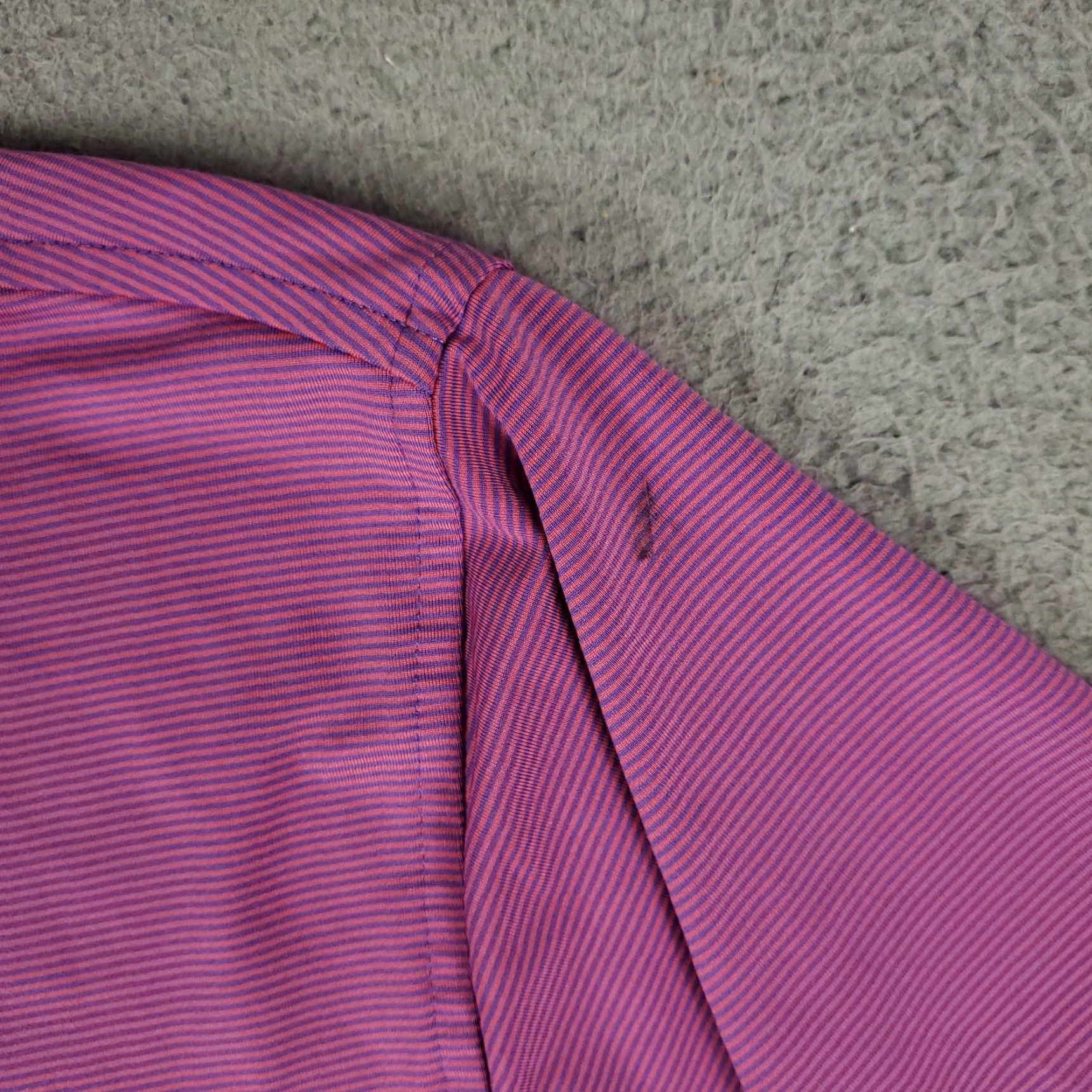 Peter Millar Peter Millar Polo Shirt Mens XL Purple Striped Polo Shirt Casual Golf Short Sleeve Men Purple Striped Shirt XL Peter Millar Size US XL / EU 56 / 4 - 4 Thumbnail