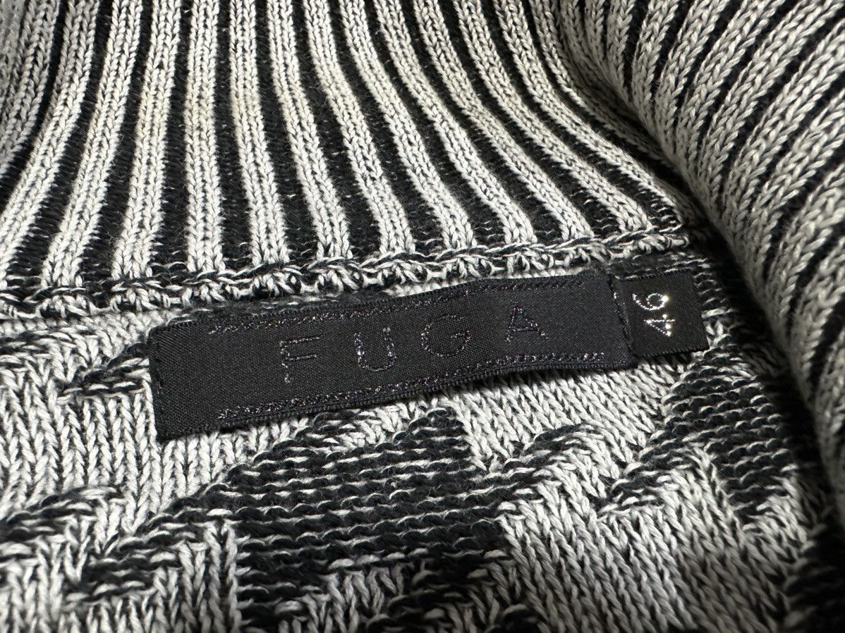 If Six Was Nine × Japanese Brand × Le Grande Bleu (L.G.B.) 🔥Sick Y2K Fuga Ribbed Knit Jacket Zip Houndstooth Jacquard Size US M / EU 48-50 / 2 - 11 Thumbnail