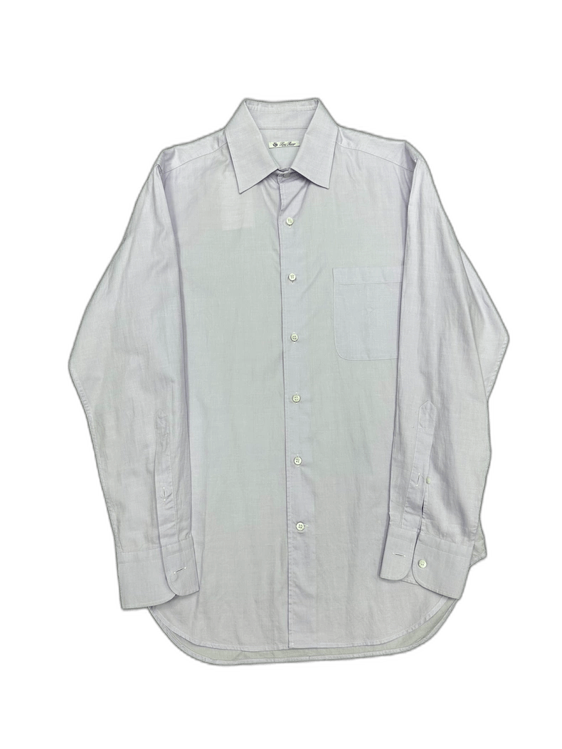 Ermenegildo Zegna Loro Piana Light Purple Button-Up Shirt Size US M / EU 48-50 / 2 - 1 Thumbnail