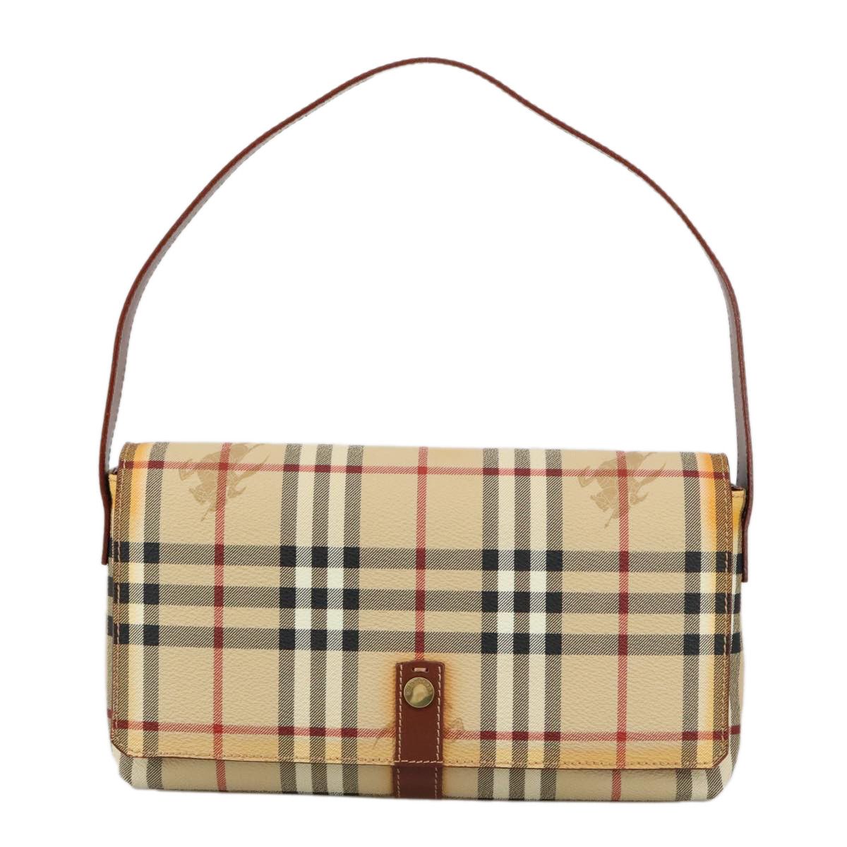 Burberry Haymarket Beige Canvas Shoulder Bag (Pre-Owned) Size ONE SIZE - 1 Thumbnail