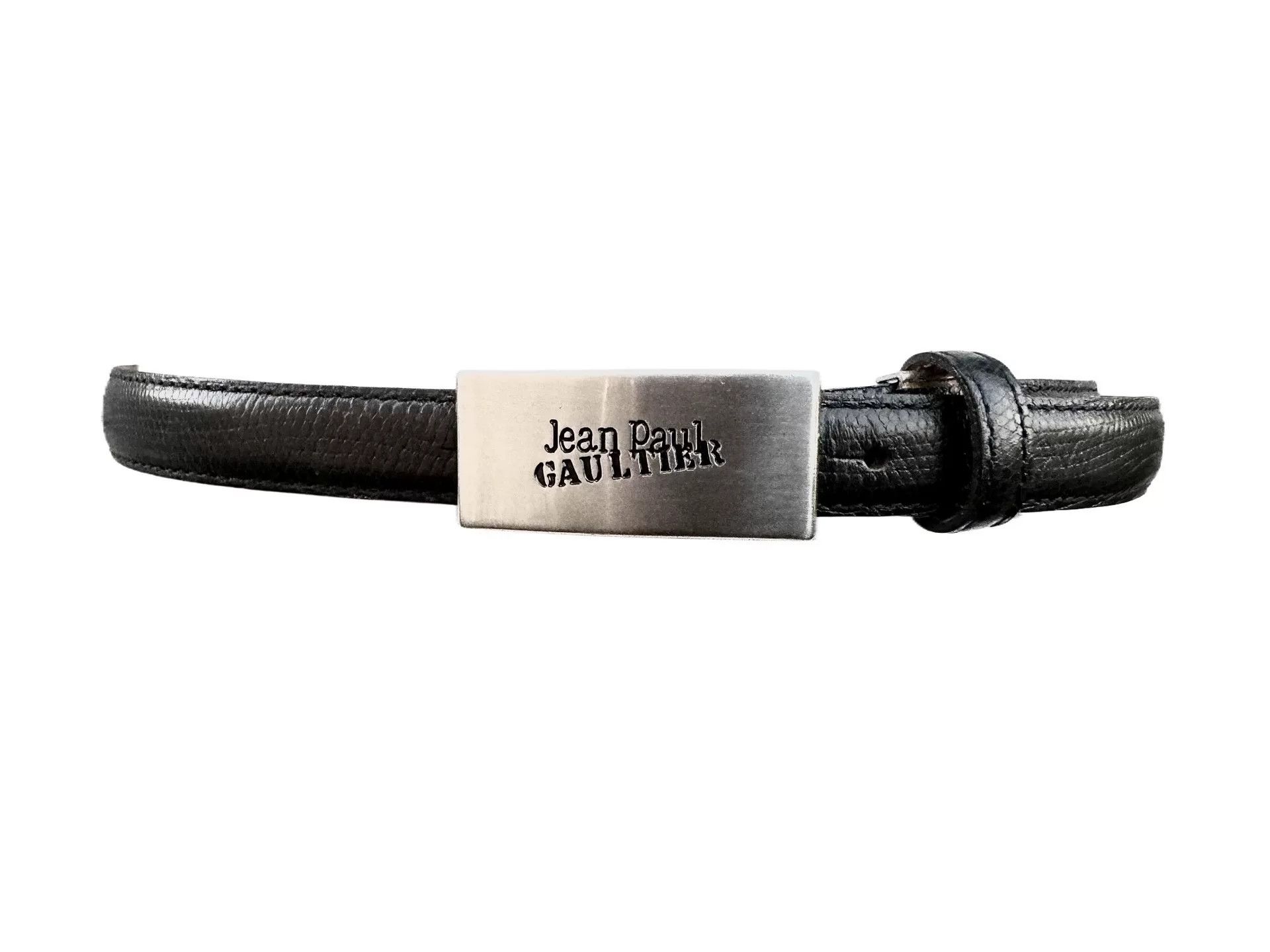 Jean Paul Gaultier Jean Paul Gaultier Black Leather Belt Size ONE SIZE - 1 Thumbnail