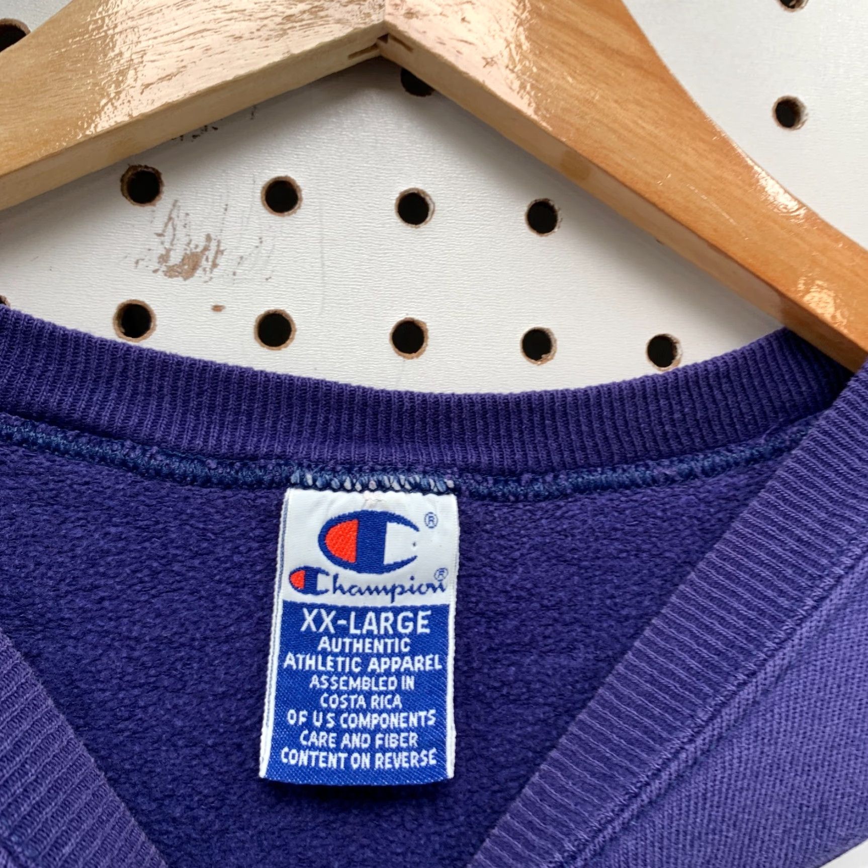 Champion Vintage 90s USA Olympics Staff Champion Sweatshirt Men 2XL Blue Cotton Heavyweight Pullover Crew Neck Size US XXL / EU 58 / 5 - 2 Thumbnail