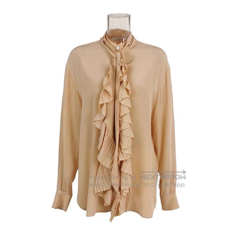 Givenchy Givenchy Beige Silk Shirt Size XS / US 0-2 / IT 36-38 - 1 Thumbnail