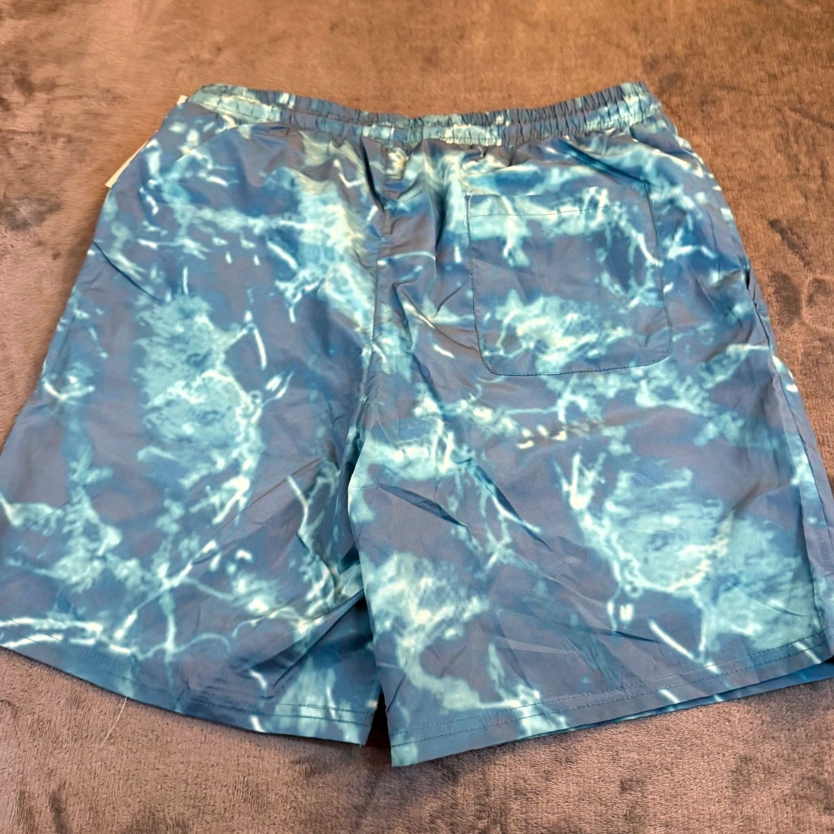 Vintage VINTAGE Centro Swim Trunks Shorts Blue Tie Dye Elastic Waist Drawstring Mens Medium NWT Size US 31 - 5 Thumbnail