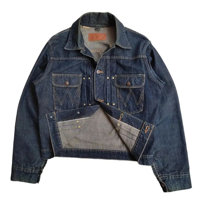 Japanese Brand Sugar cane x Wrangler 11MJ selvedge denim jacket | Grailed