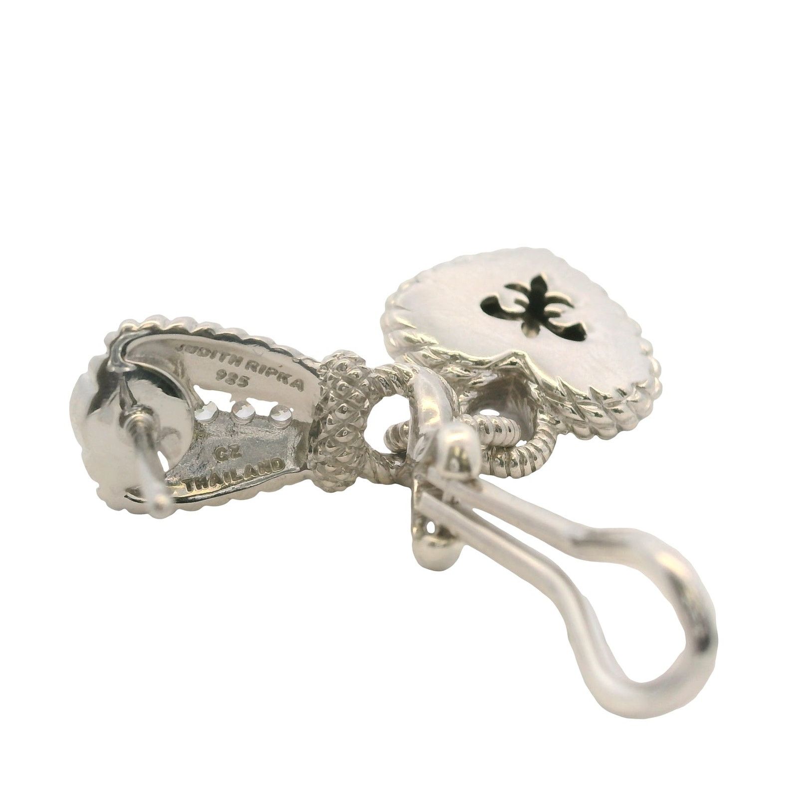 Judith Ripka Judith Ripka CZ Heart Sterling Silver 925 Earrings Size ONE SIZE - 4 Thumbnail