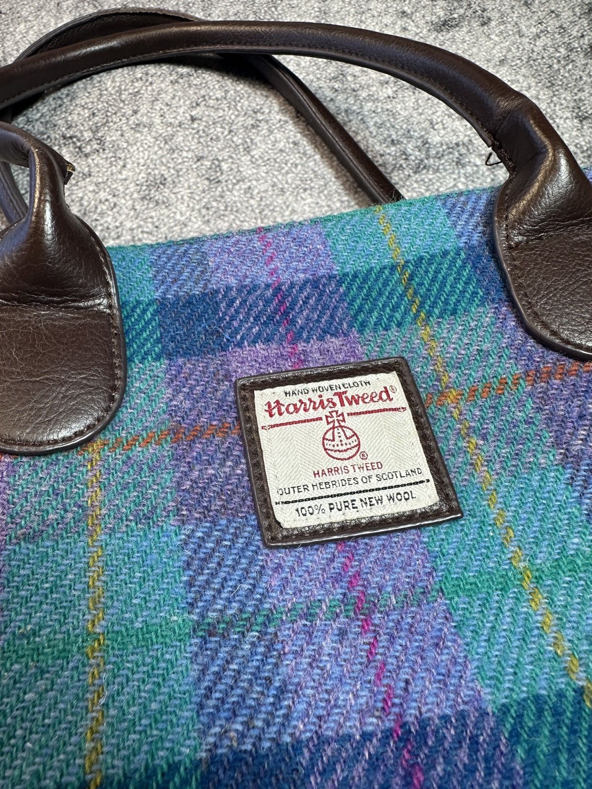 Harris Tweed × Vintage Vintage Harris Tweed Bag Wool UK Style Streetwear Casual Size ONE SIZE - 2 Thumbnail