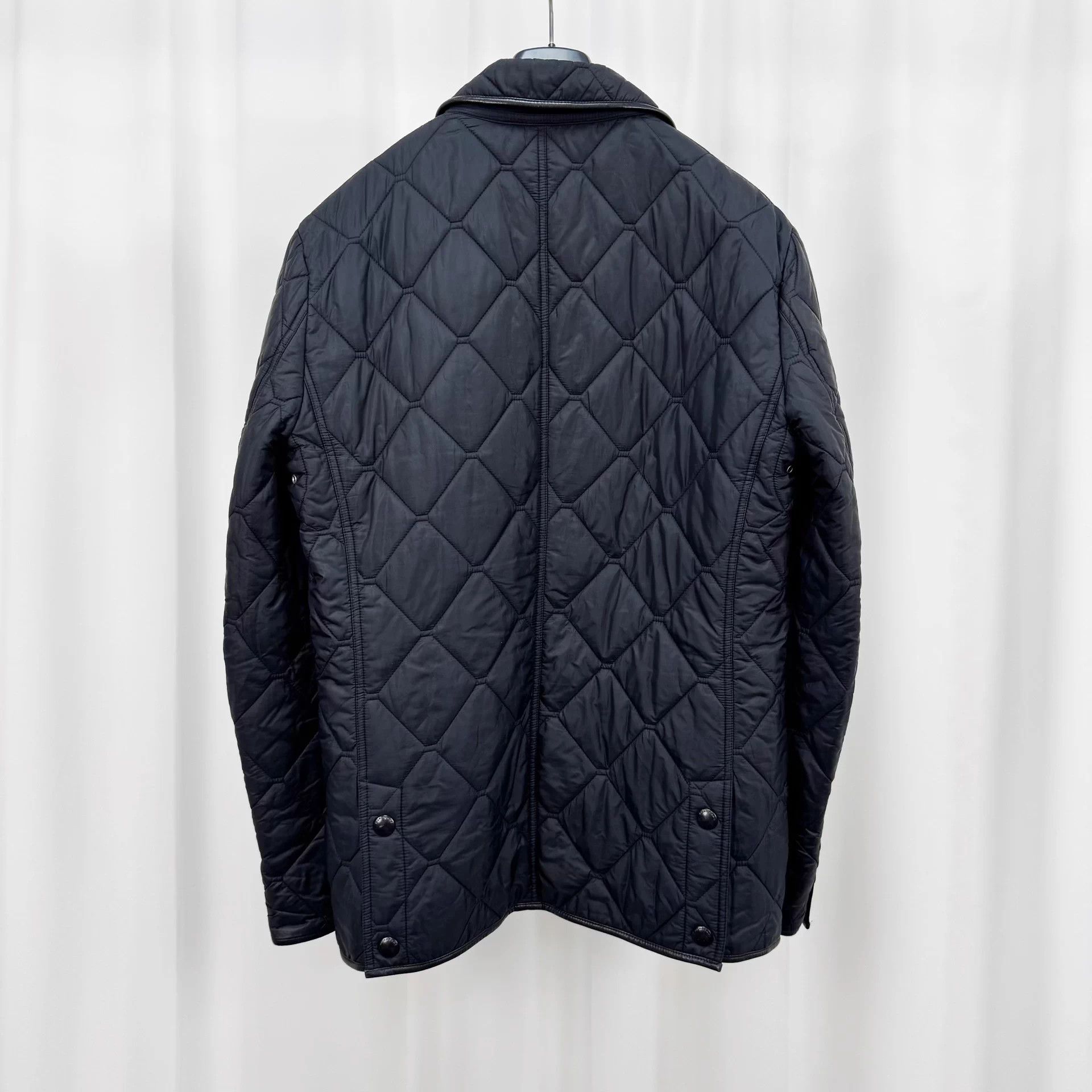 Burberry Burberry Diamond Leather Trim Black Puffer 52 Mint Size US L / EU 52-54 / 3 - 2 Thumbnail