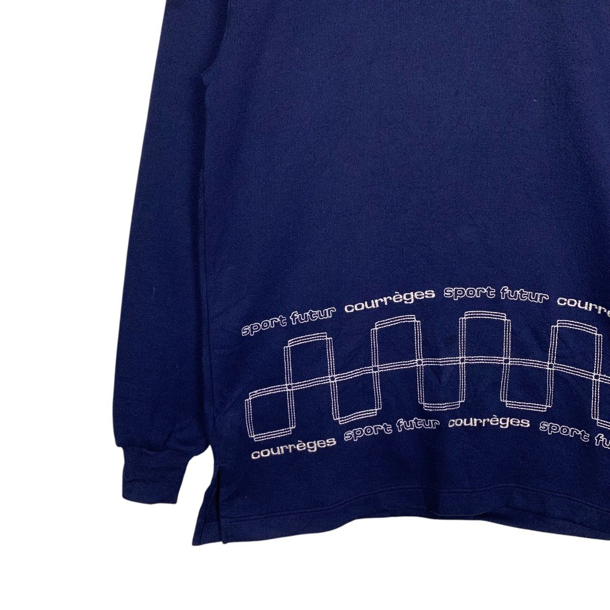 Courreges Vintage COURREGES Embroidery Logo Pullover Sweater #1916-C83 Size M / US 6-8 / IT 42-44 - 3 Thumbnail