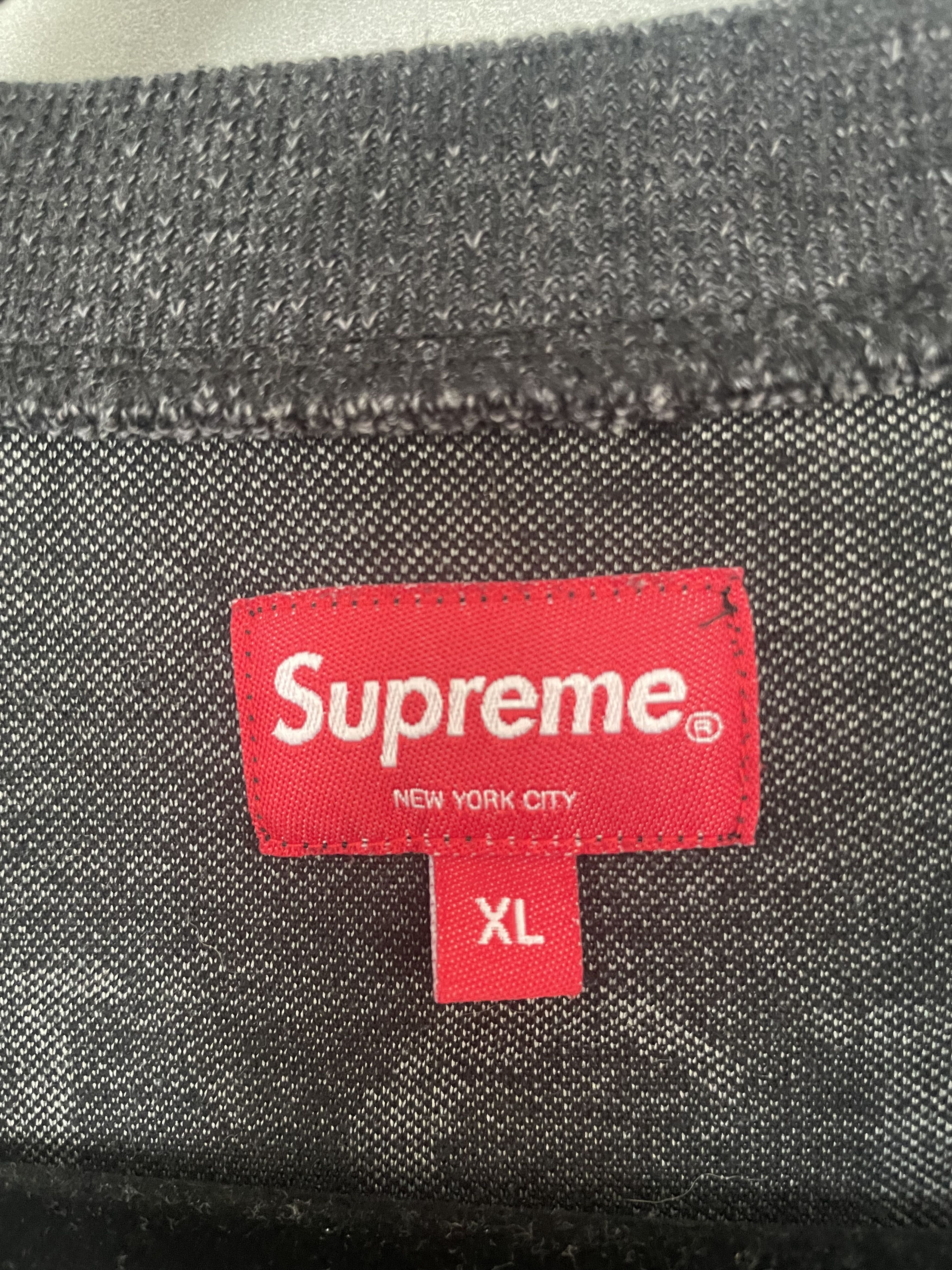 Supreme Jacquard Logo Crewneck black SS18 Size US XL / EU 56 / 4 - 5 Thumbnail