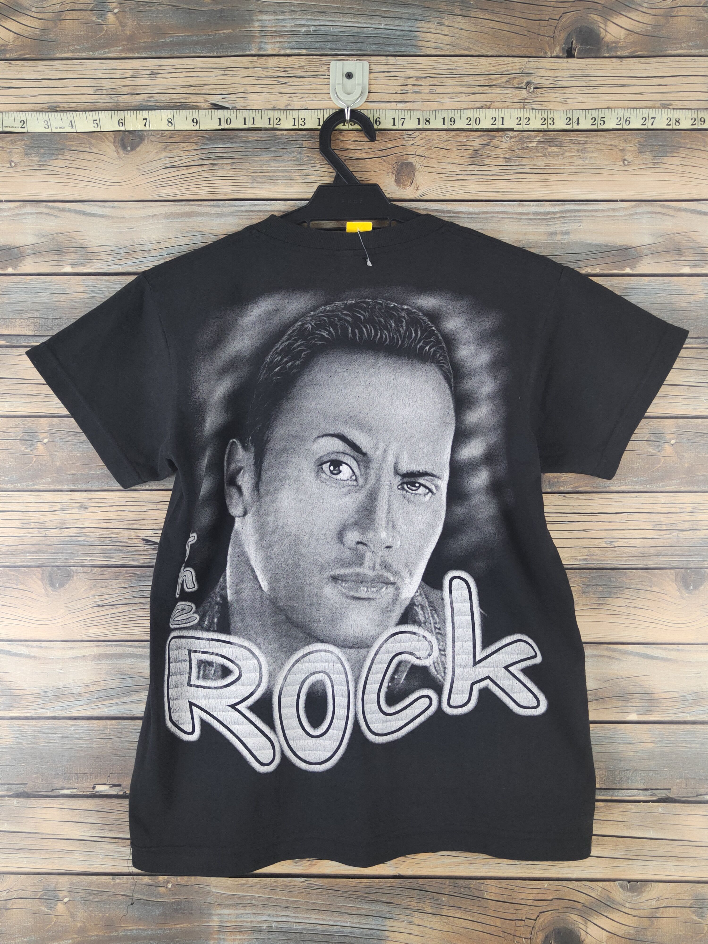 WWF DL vintage wwf Black The Rock Short Sleeve T-shirt #2772 Size US S / EU 44-46 / 1 - 9 Thumbnail