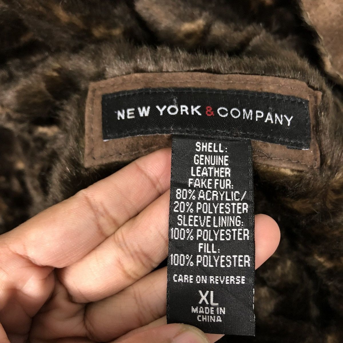 Japanese Brand 🔥VINTAGE LEATHER JACKET BLANKET FUR NY COMPANY ISSEY MIYAKE Size US XL / EU 56 / 4 - 20 Thumbnail