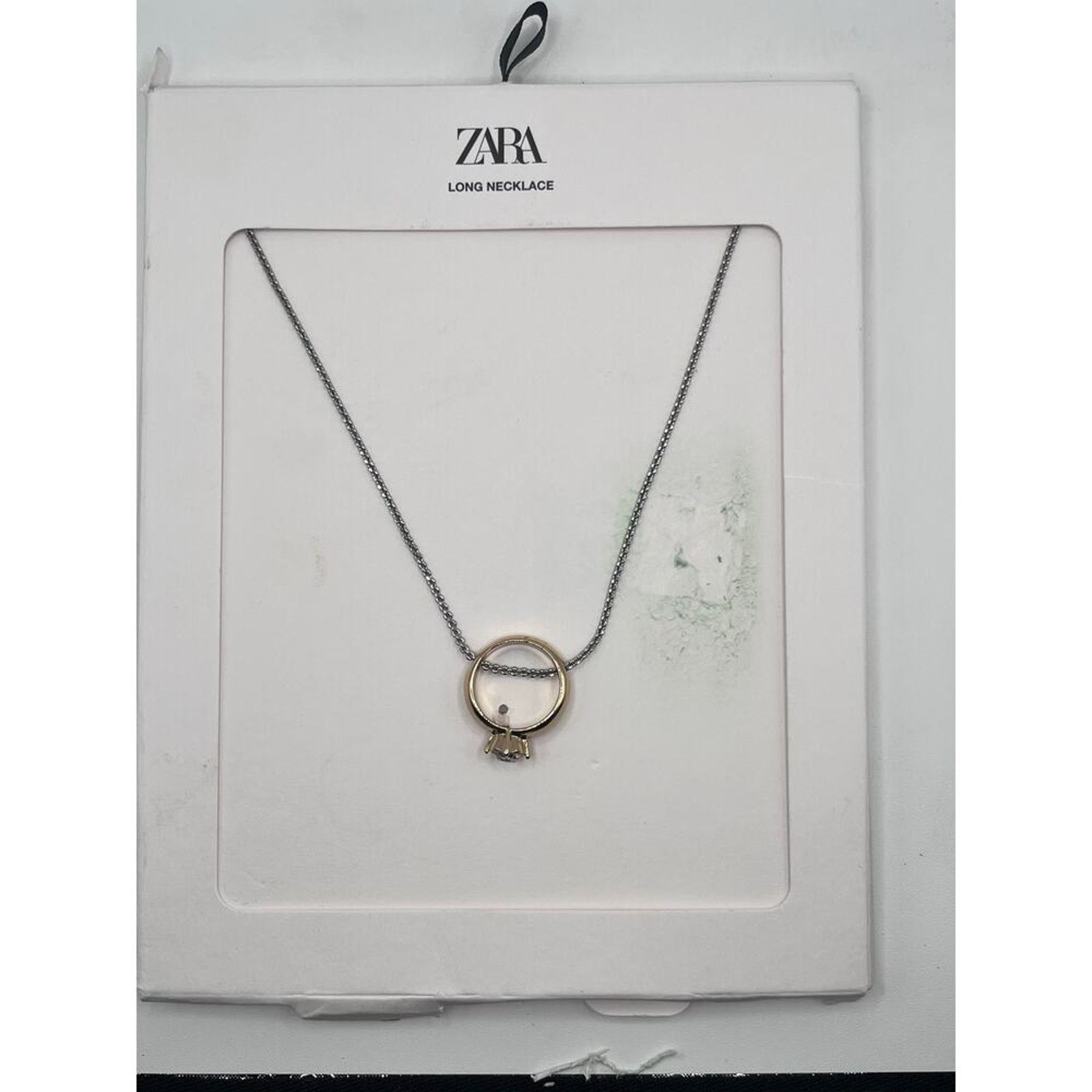 Zara Nwt-ZARA JEWEL WEDDING BAND NECKLACE Size ONE SIZE - 3 Thumbnail