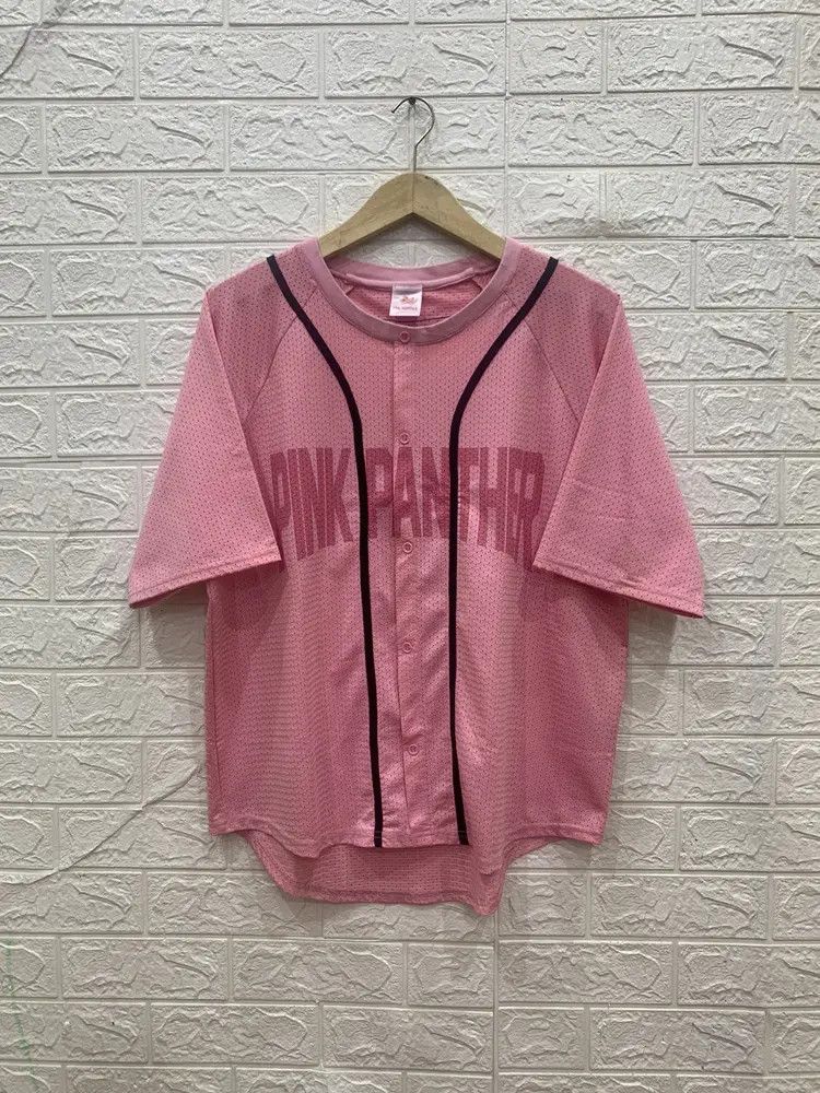 Cartoon Network 💗RARE💗 Pink Panther pull over mesh baseball jersey Size L / US 10 / IT 46 - 3 Thumbnail