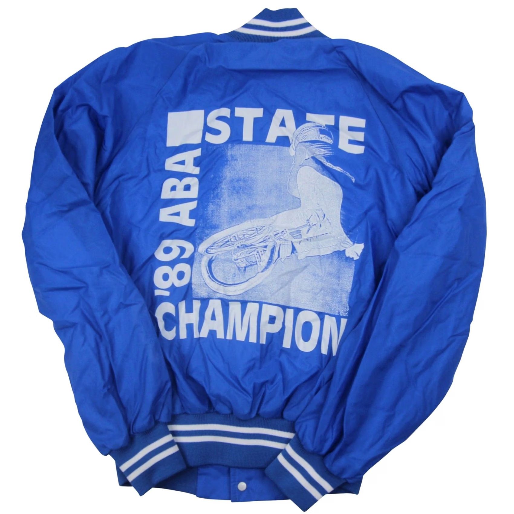 Vintage VINTAGE 1989 ABA STATE CHAMPION Satin BMX Jacket Blue Mens Small Satin BMX Jacket Men Small Blue 1989 9/10 Junior? Size US S / EU 44-46 / 1 - 2 Thumbnail