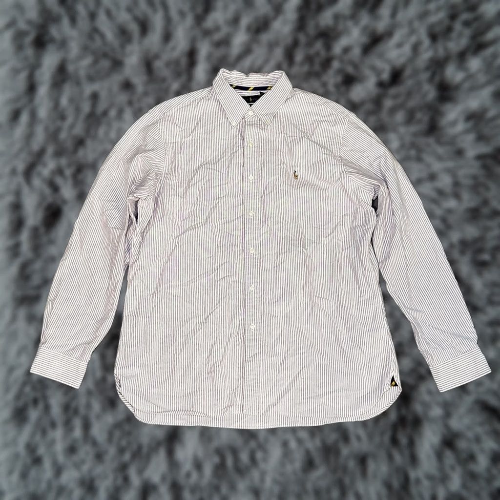 Ralph Lauren Ralph Lauren Custom Fit Striped Long Sleeve Button Down - XL Mens White Cotton 100% Size US XL / EU 56 / 4 - 1 Thumbnail
