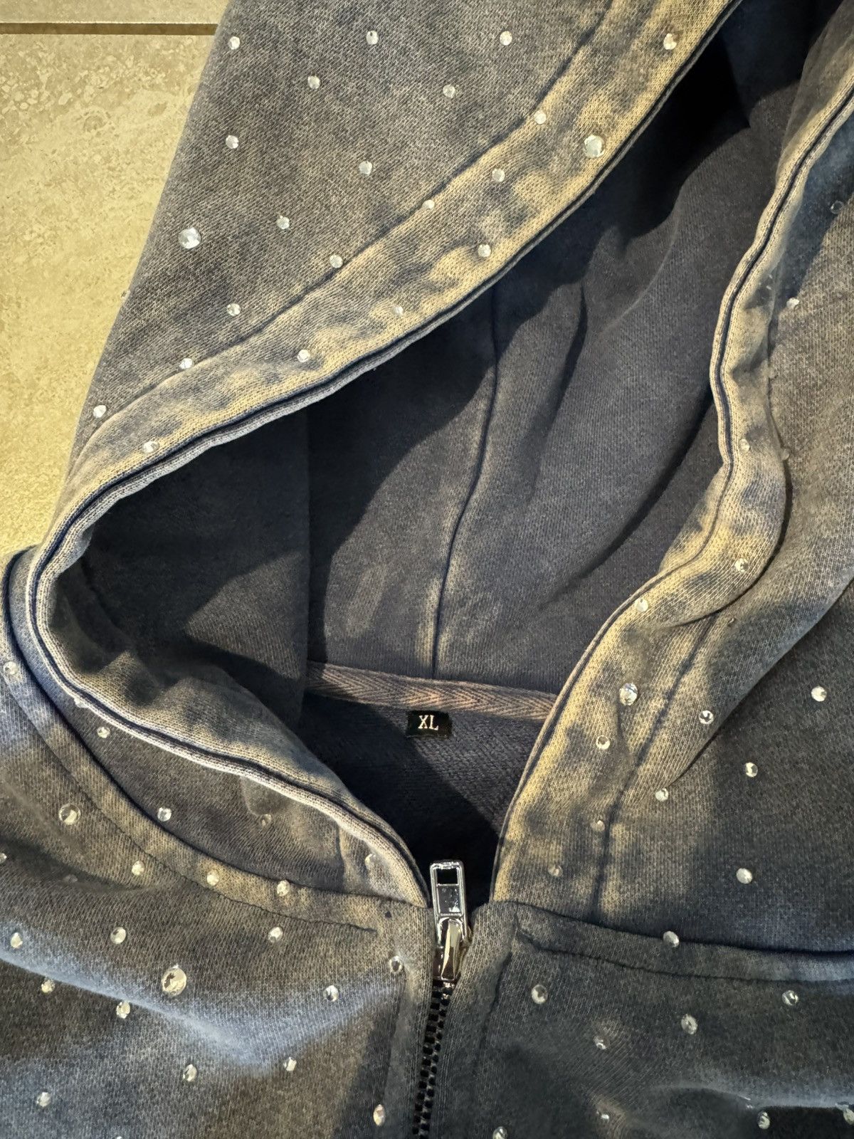 Other Concrete LA Rhinestone Zip-Up Hoodie Size US XL / EU 56 / 4 - 5 Thumbnail